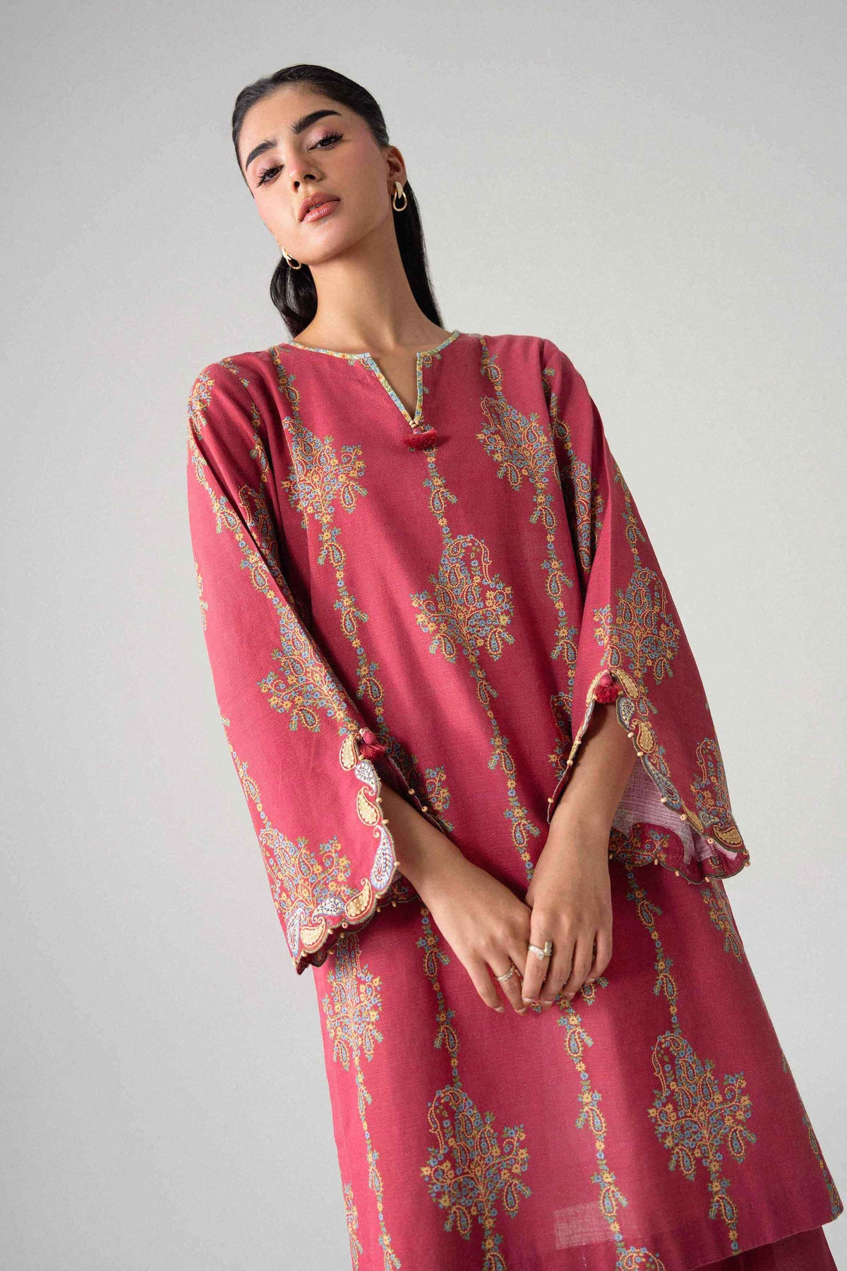 2 Piece - Printed Embroidered Suit - U2STE-NISHA26WV1-7