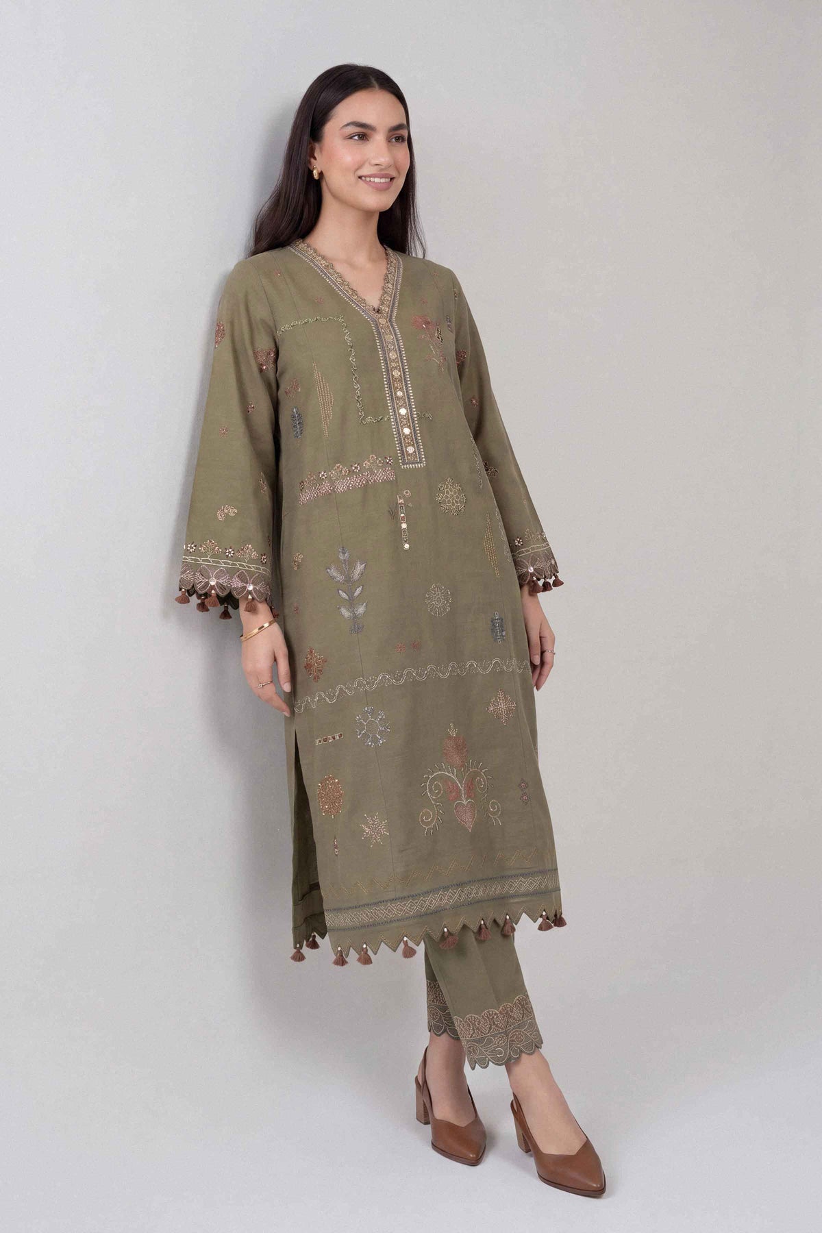 2 Piece - Embroidered Suit - U2STE-NISHA26WV1-75