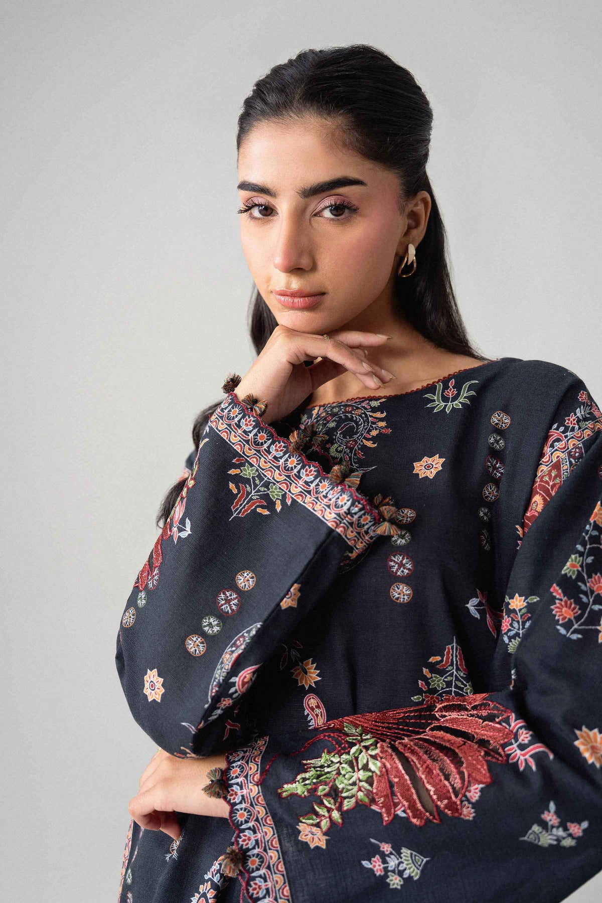 2 Piece - Printed Embroidered Suit - U2STE-NISHA26WV1-8
