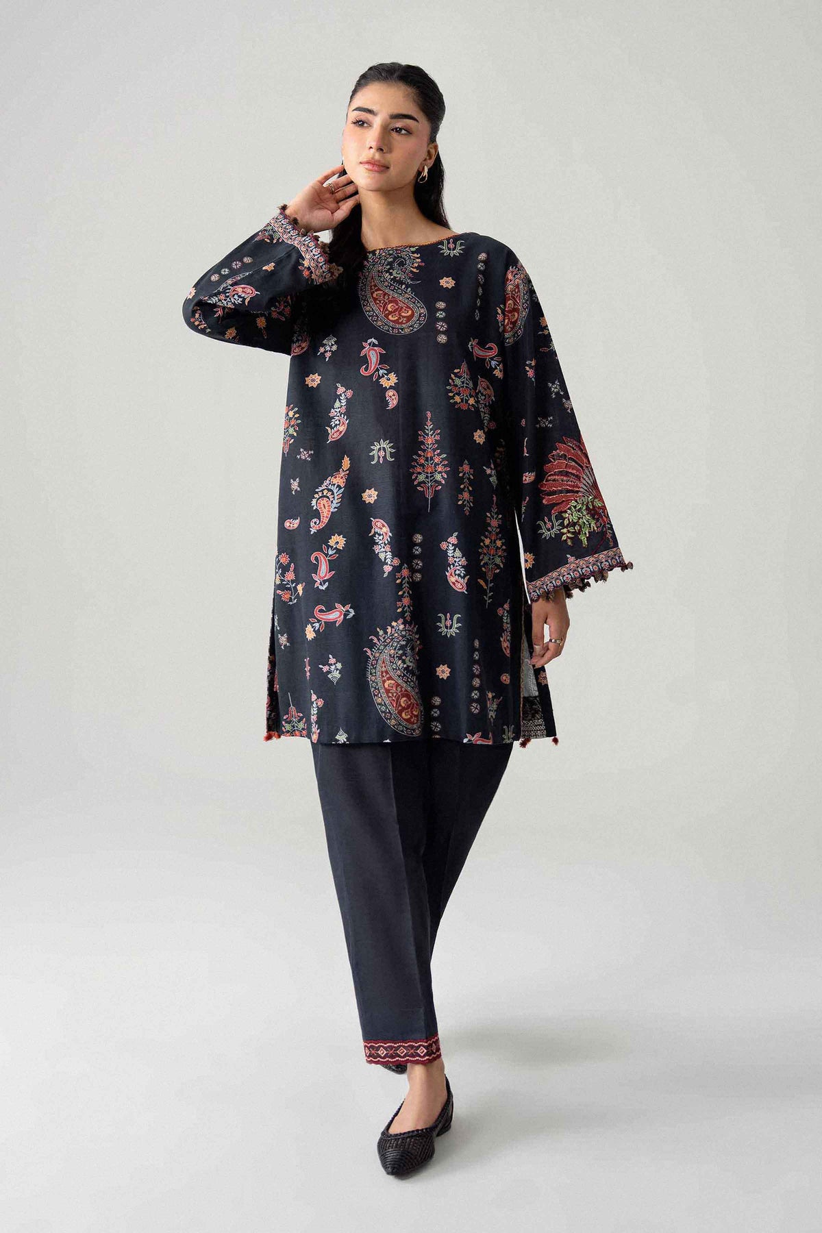 2 Piece - Printed Embroidered Suit - U2STE-NISHA26WV1-8