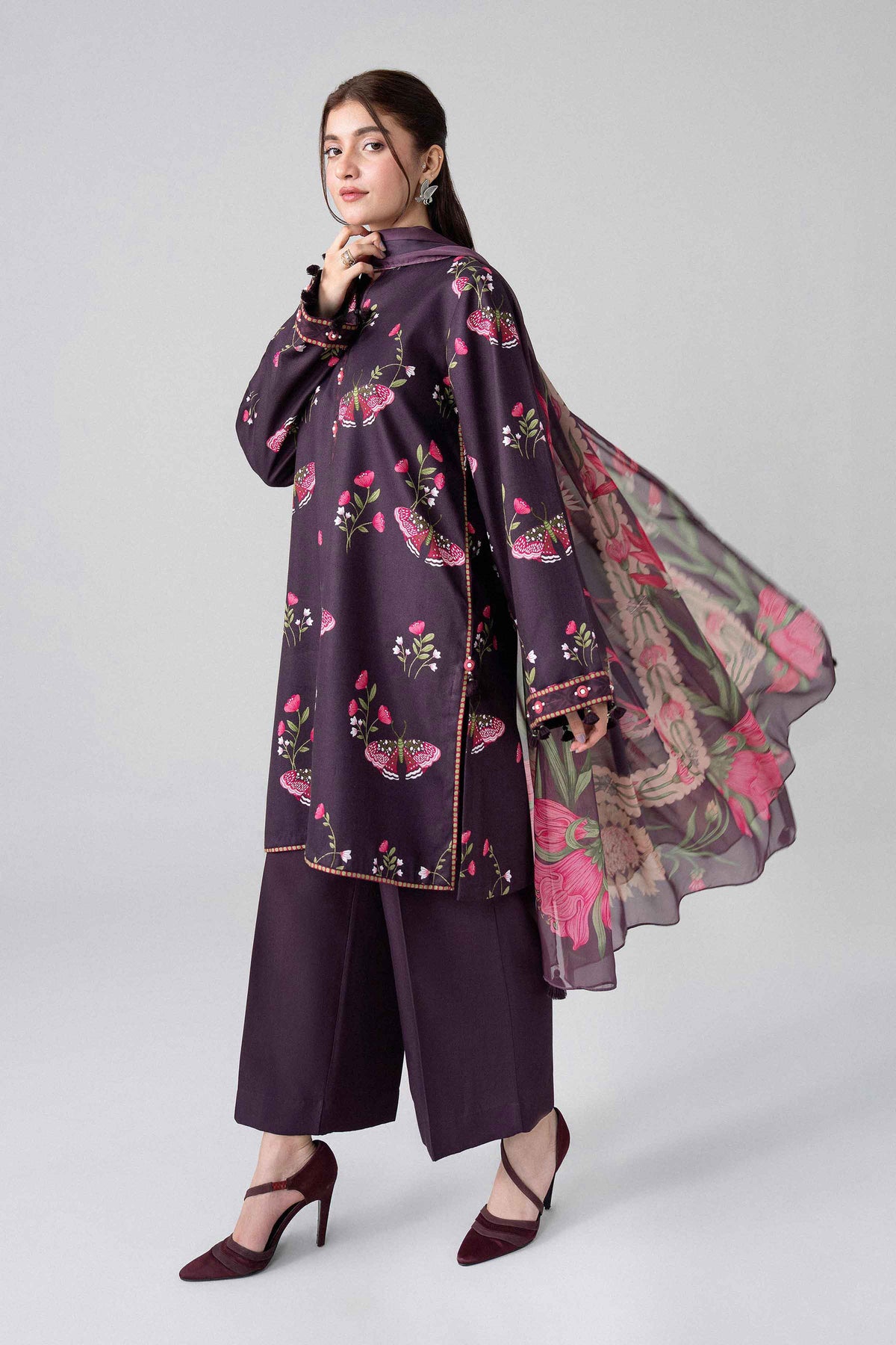 3 Piece - Digital Printed Suit - U3P-NISHA26WV1-1