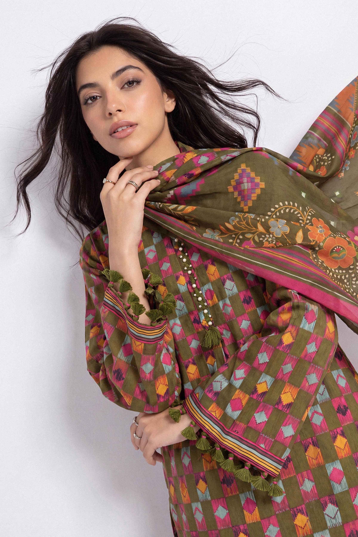 3 Piece - Digital Printed Suit - U3P-NISHA26WV1-10