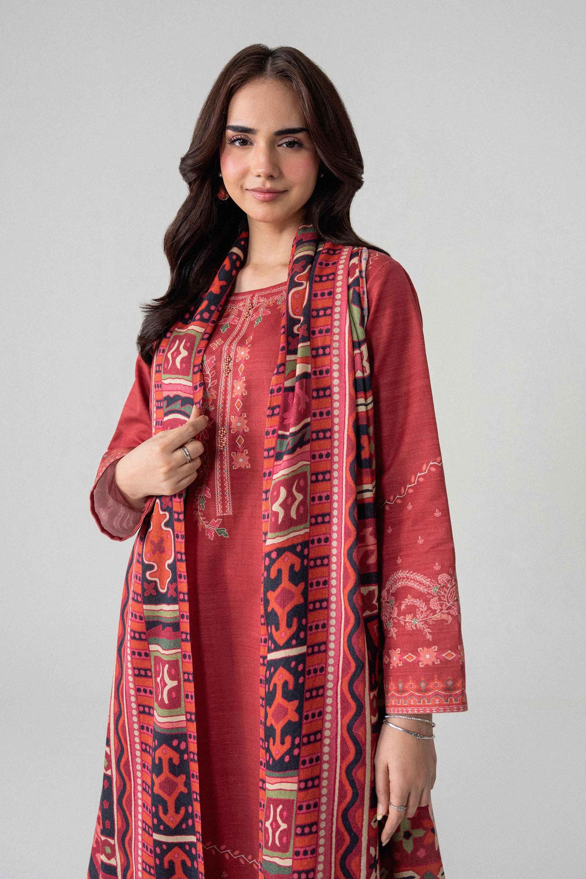 3 Piece - Digital Printed Suit - U3P-NISHA26WV1-100