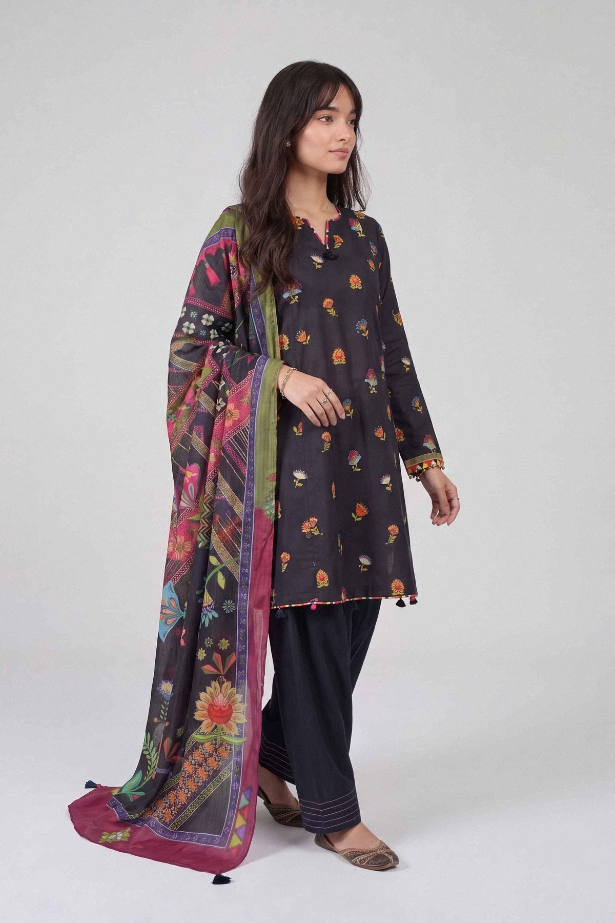 3 Piece - Digital Printed Suit - U3P-NISHA26WV1-14