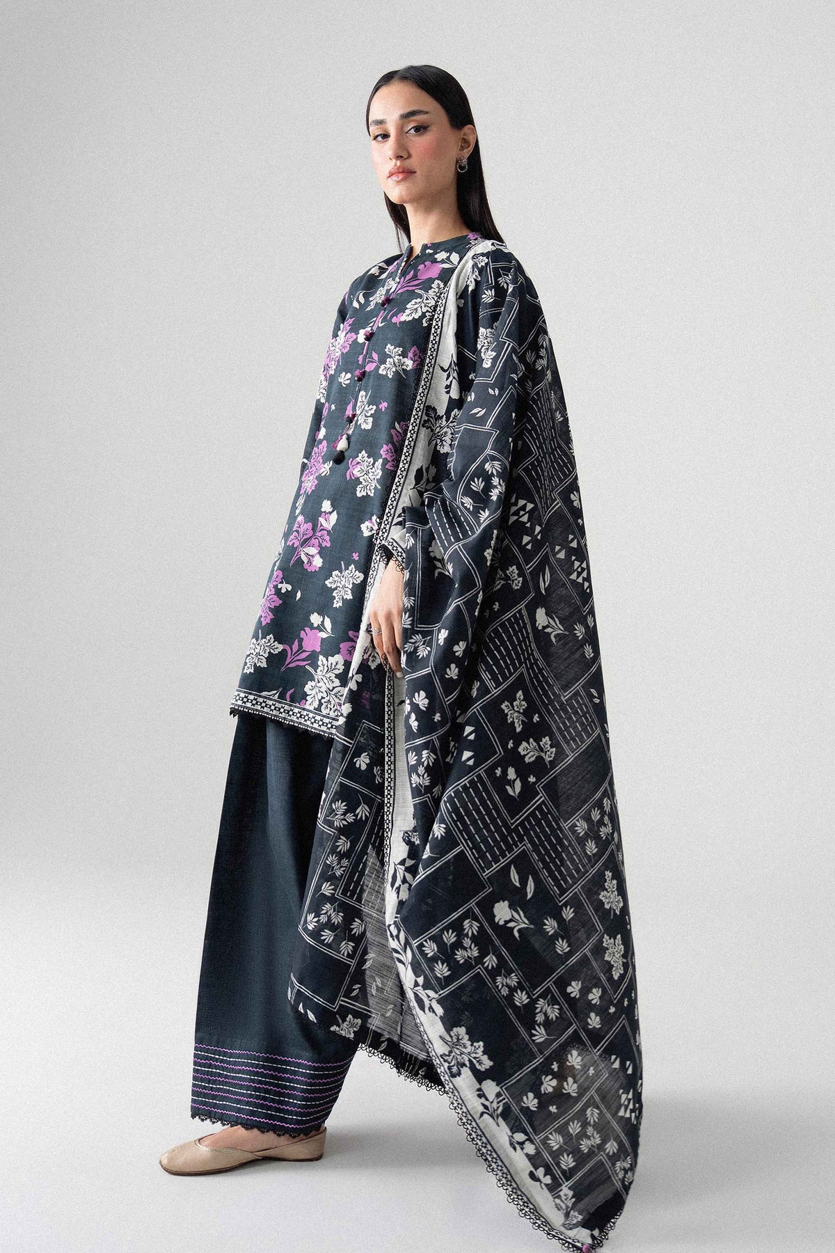 3 Piece - Printed Suit - U3P-NISHA26WV1-21