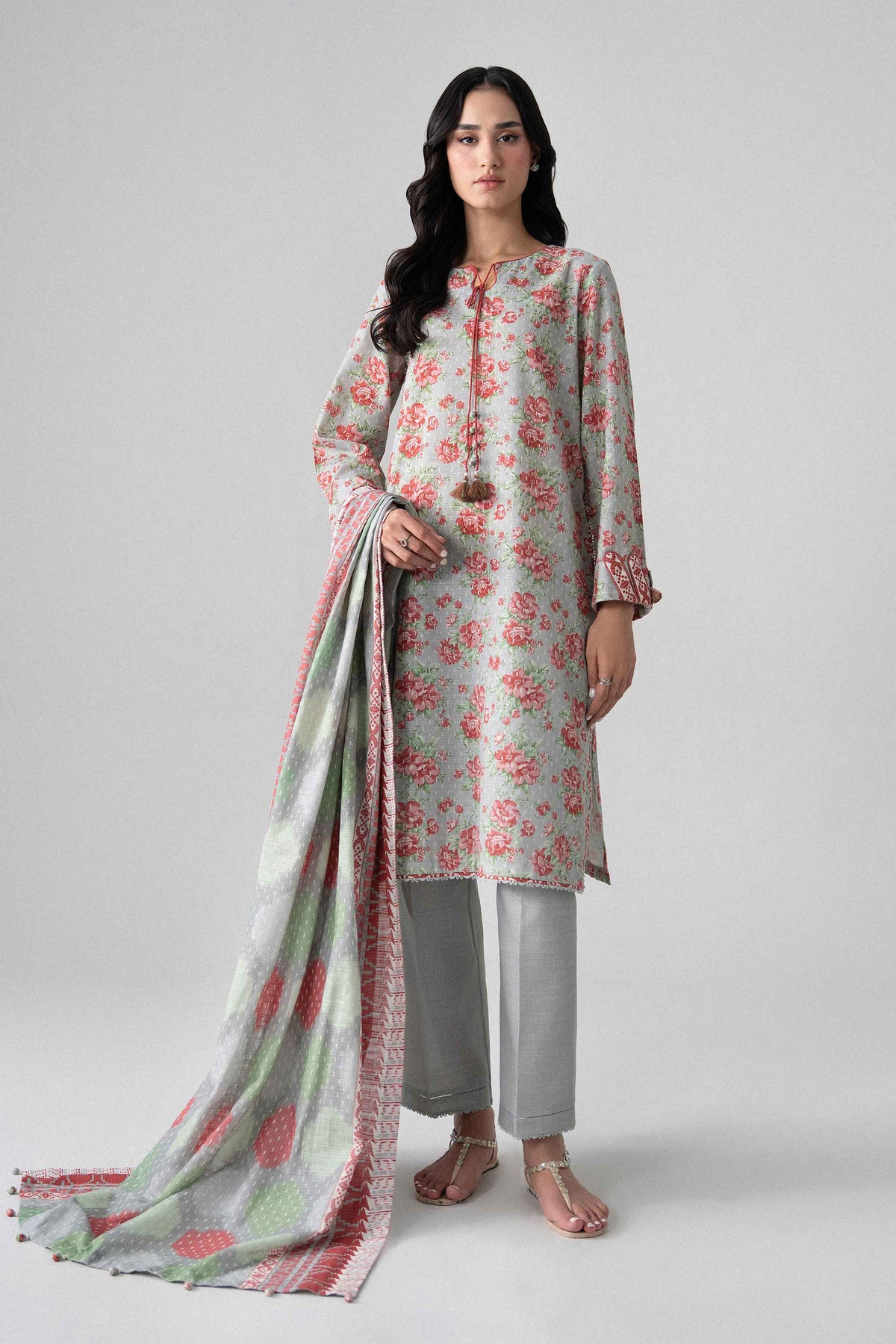 3 Piece - Printed Suit - U3P-NISHA26WV1-27