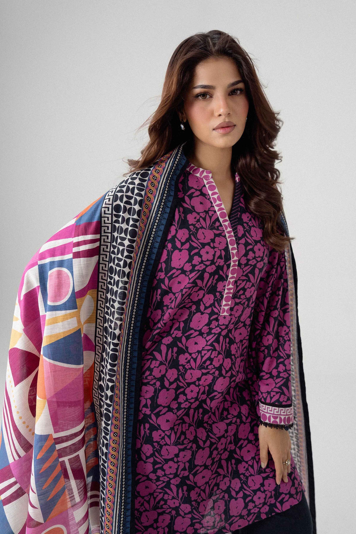 3 Piece - Printed Suit - U3P-NISHA26WV1-28