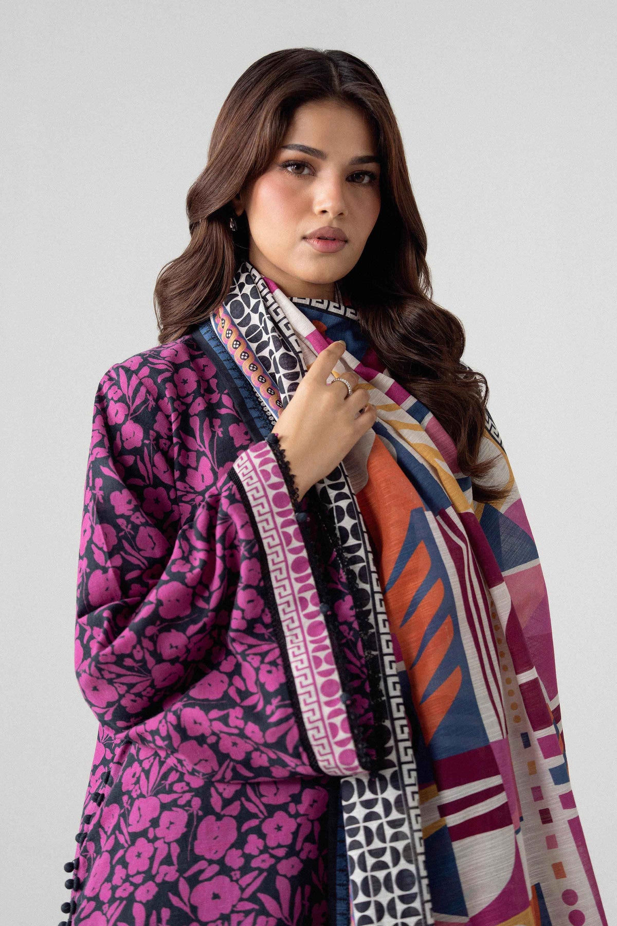 3 Piece - Printed Suit - U3P-NISHA26WV1-28