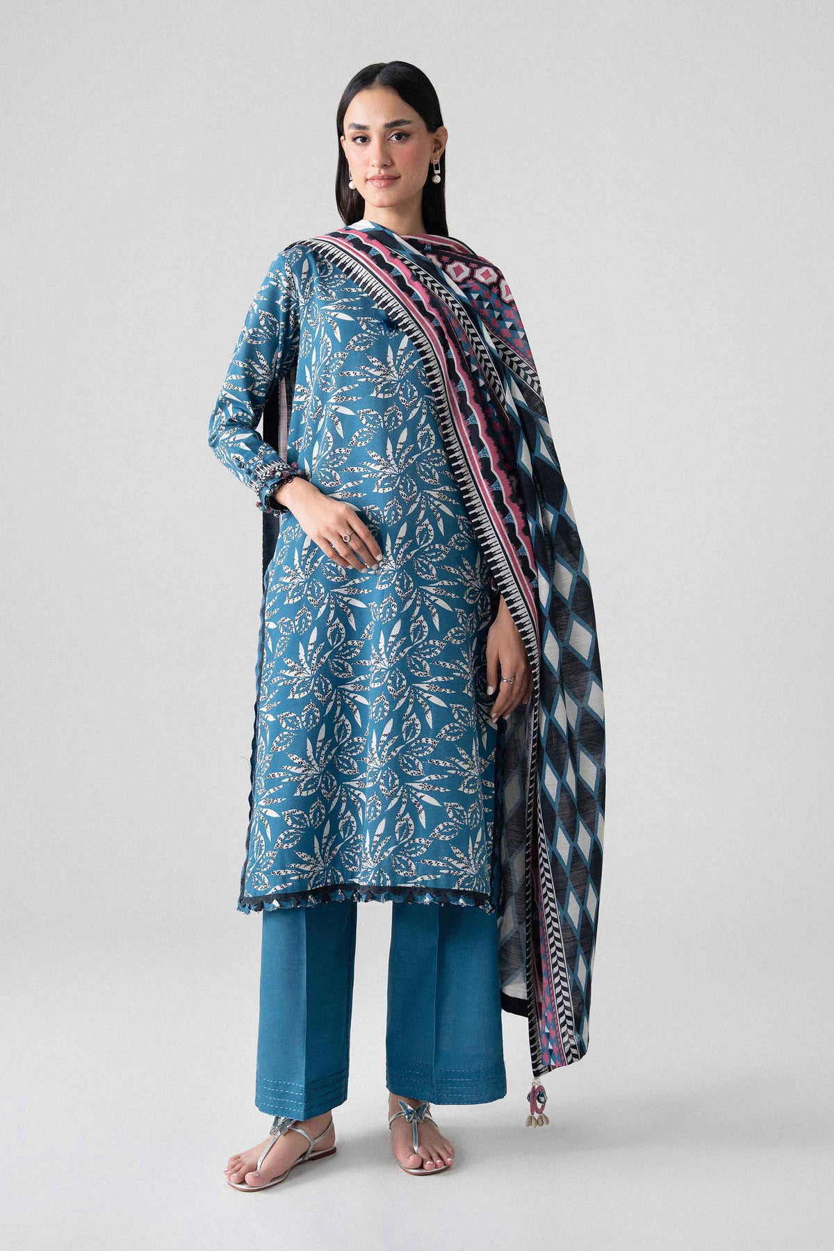 3 Piece - Printed Suit - U3P-NISHA26WV1-30