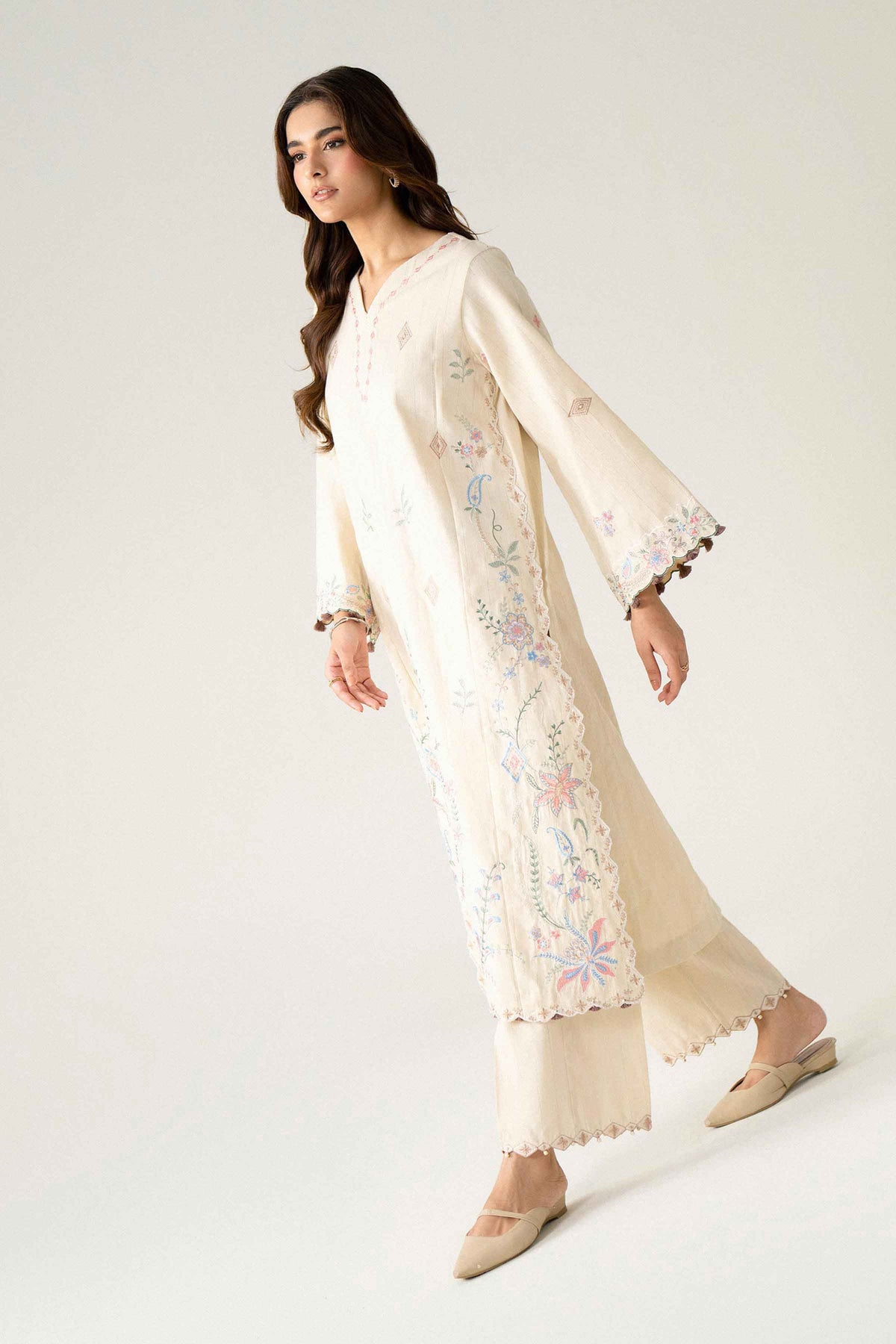 2 Piece - Embroidered Suit - U3P-NISHA26WV1-31