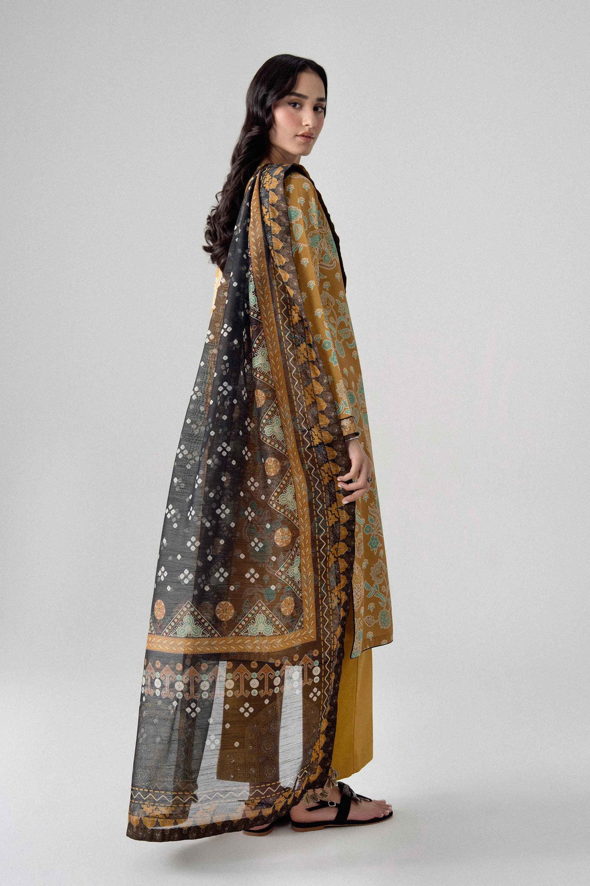 3 Piece - Digital Printed Suit - U3P-NISHA26WV1-36