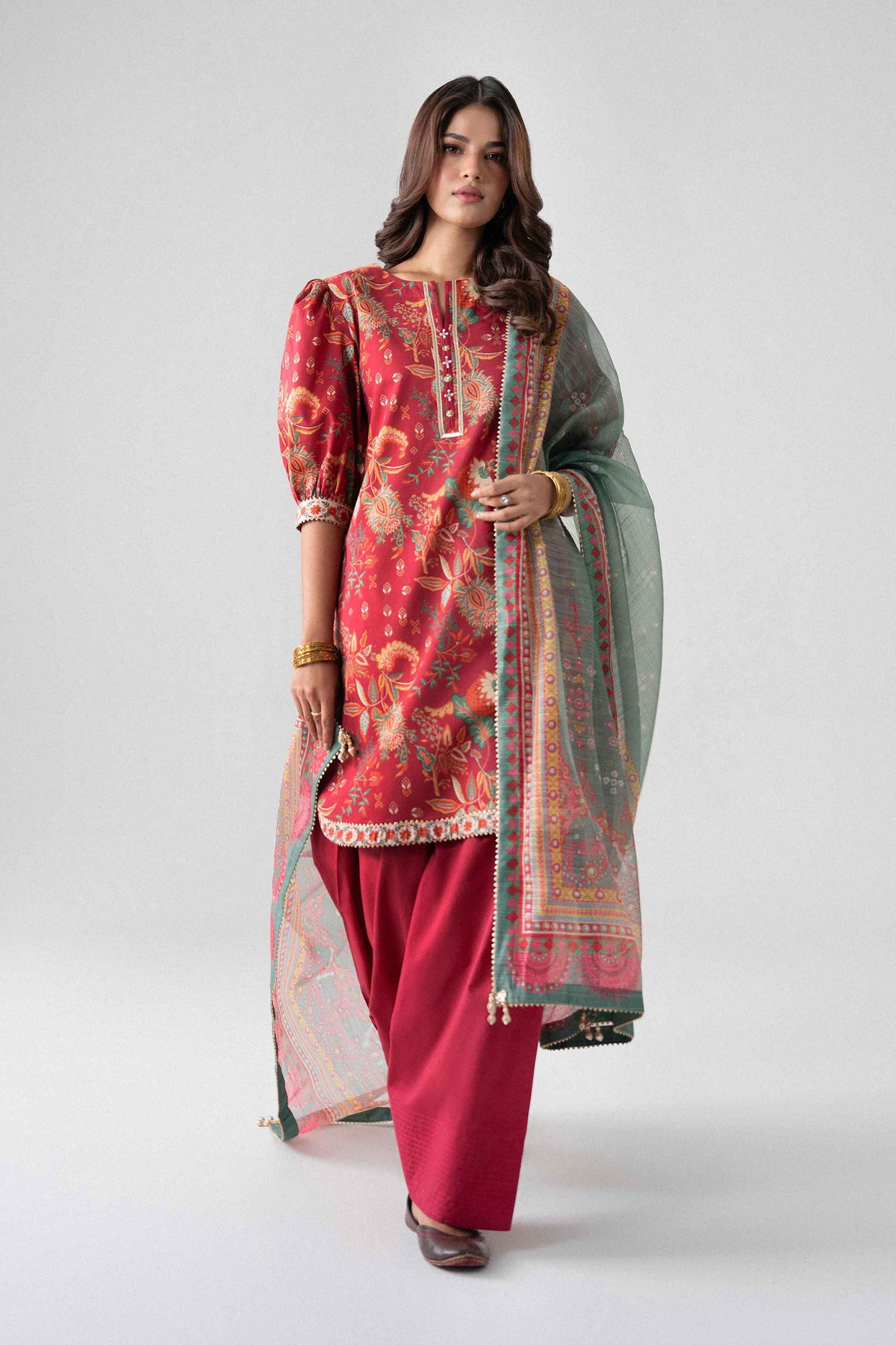 3 Piece - Digital Printed Suit - U3P-NISHA26WV1-38