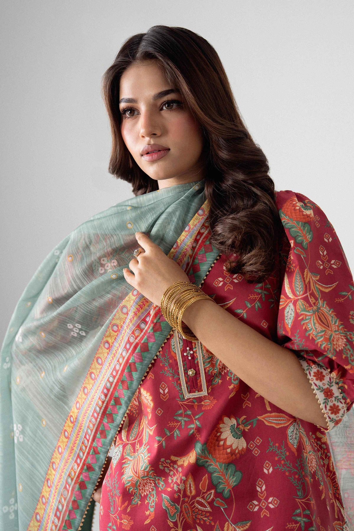3 Piece - Digital Printed Suit - U3P-NISHA26WV1-38