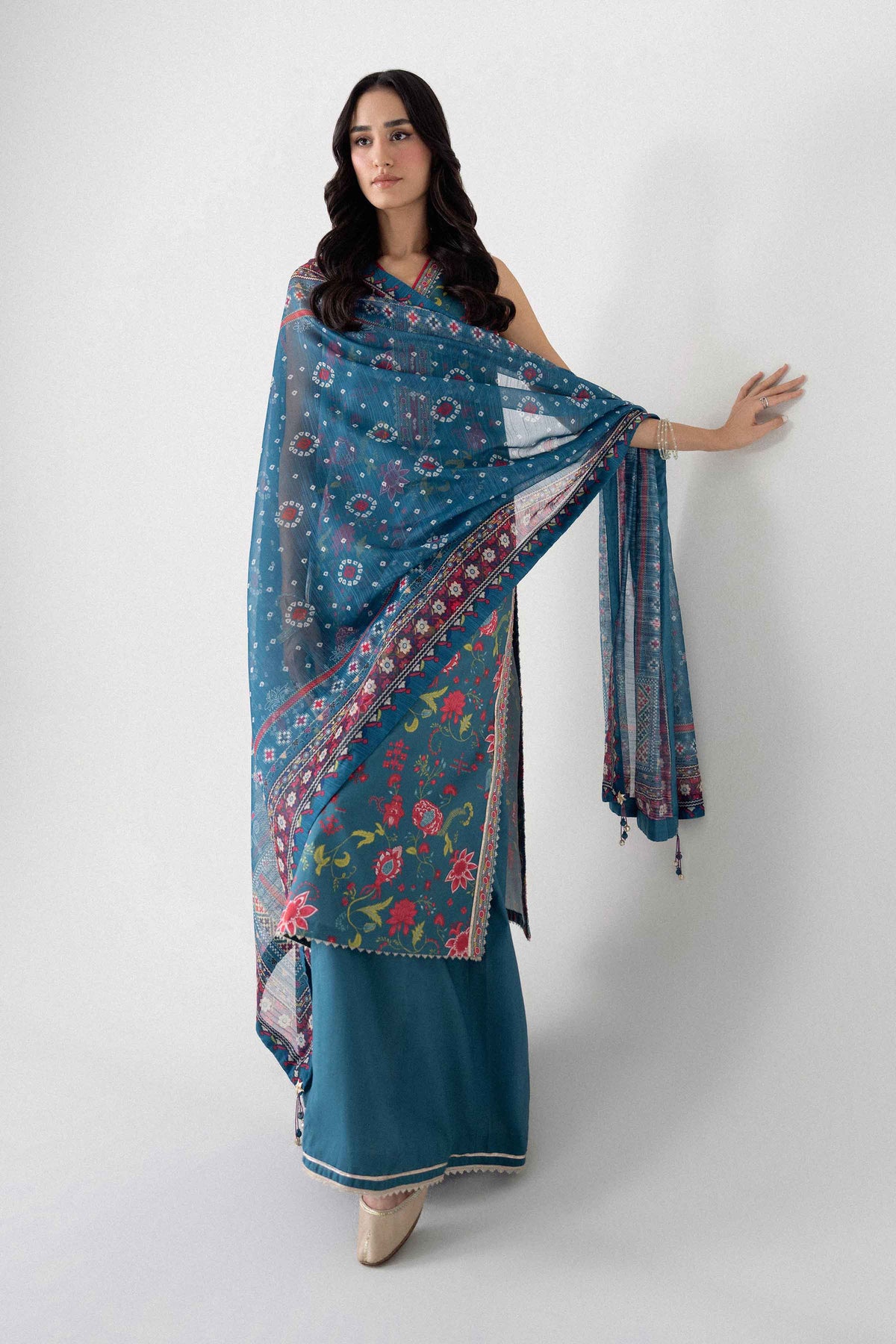 3 Piece - Digital Printed Suit - U3P-NISHA26WV1-40