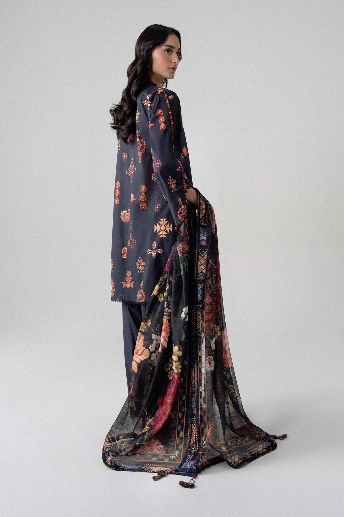3 Piece - Digital Printed Suit - U3P-NISHA26WV1-41