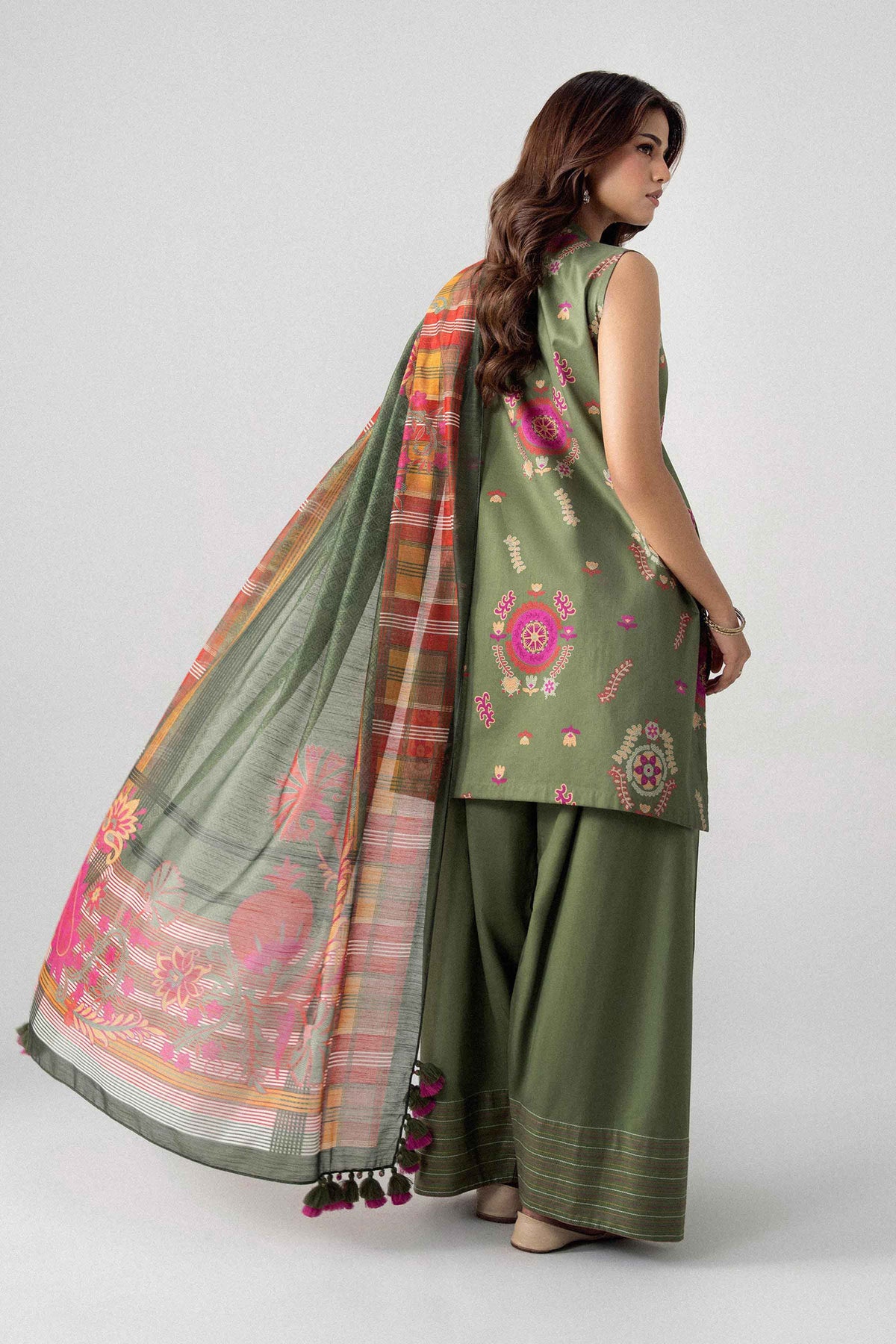 3 Piece - Digital Printed Suit - U3P-NISHA26WV1-50