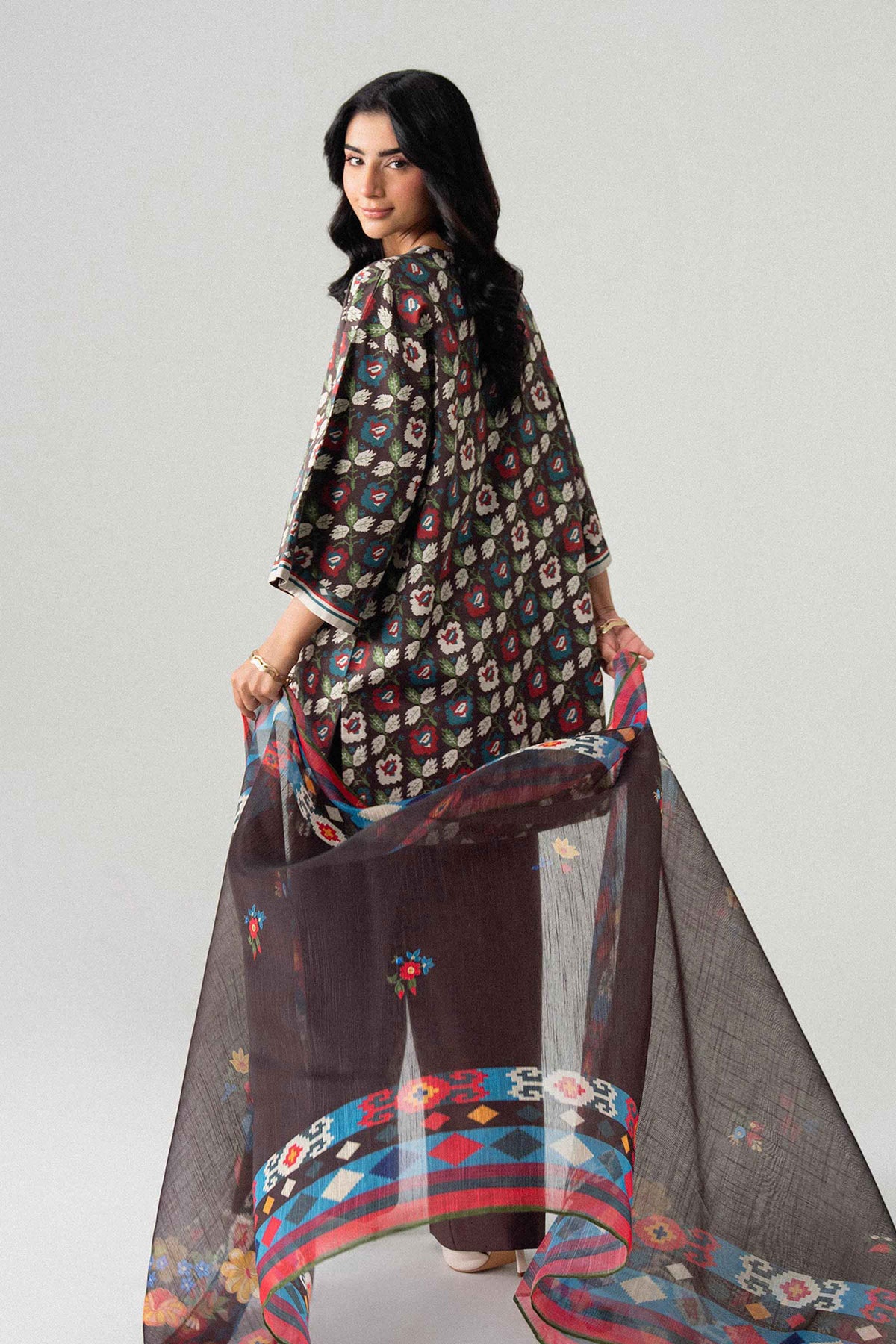 3 Piece - Digital Printed Suit - U3P-NISHA26WV1-53