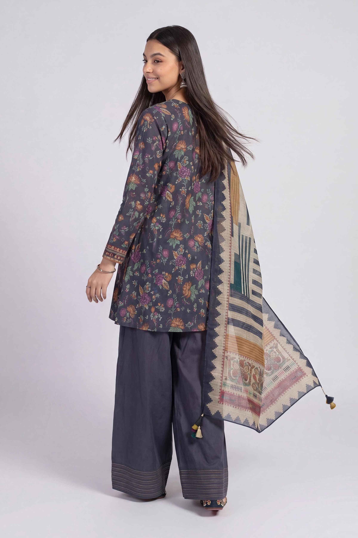 3 Piece - Digital Printed Suit - U3P-NISHA26WV1-55