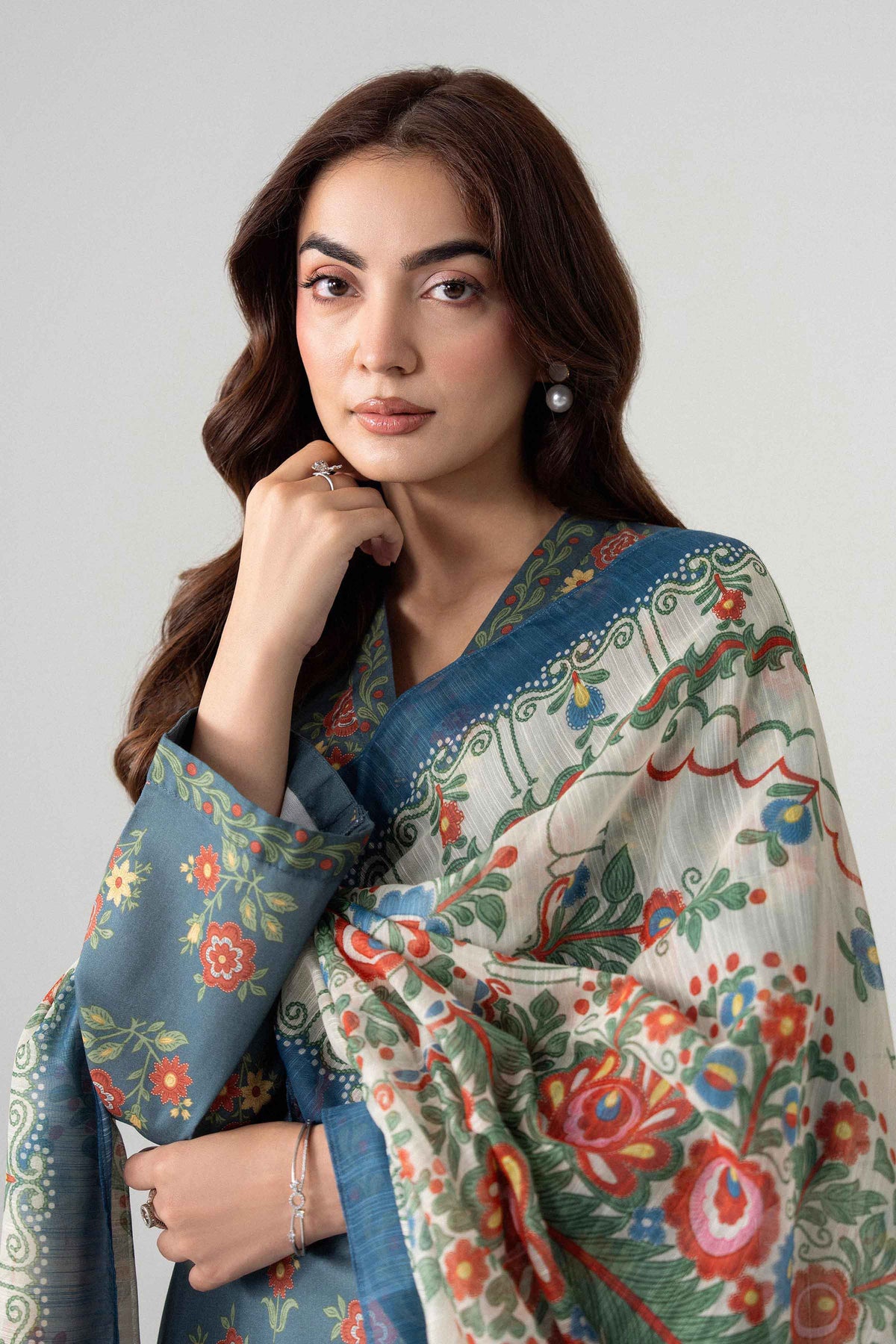 3 Piece - Digital Printed Suit - U3P-NISHA26WV1-56