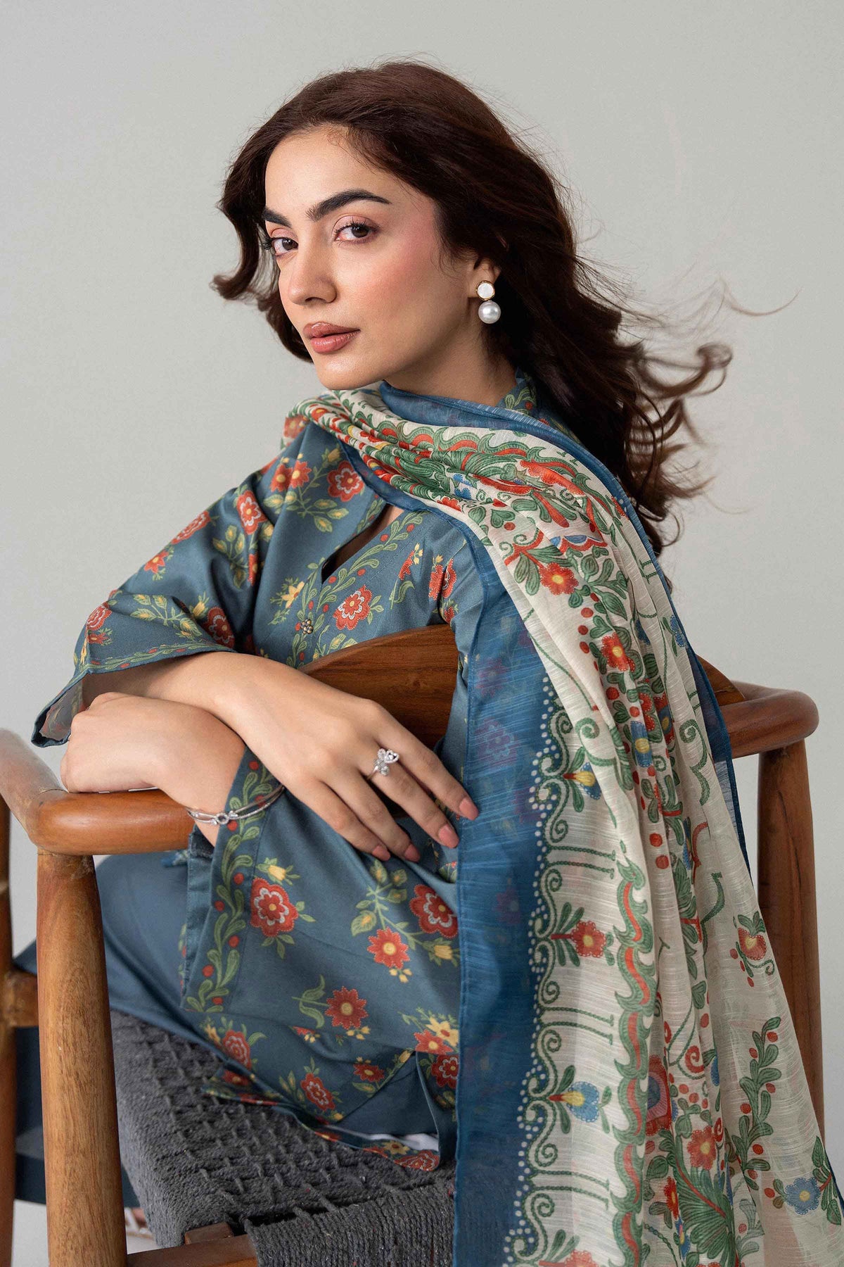 3 Piece - Digital Printed Suit - U3P-NISHA26WV1-56