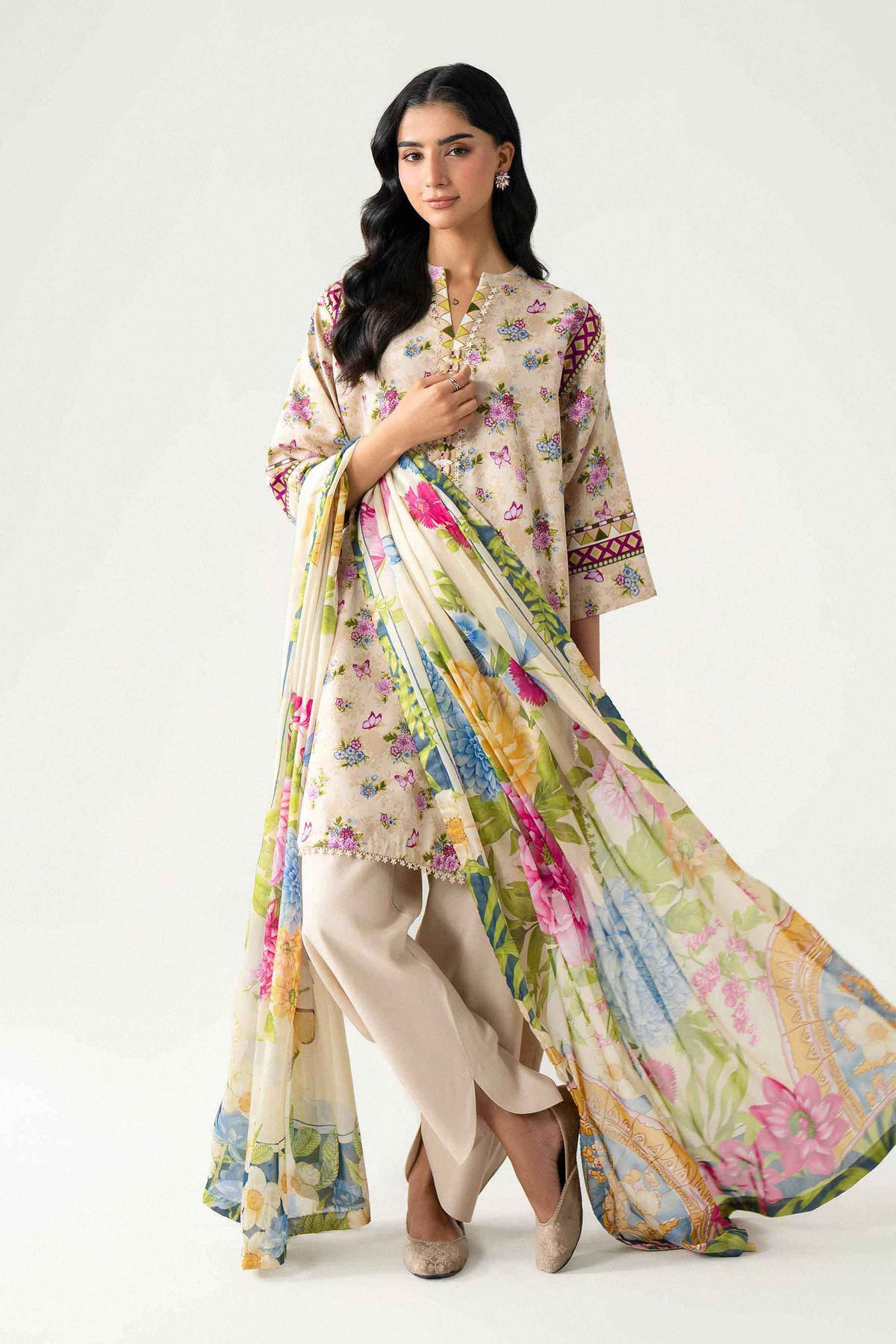 3 Piece - Digital Printed Suit - U3P-NISHA26WV1-6