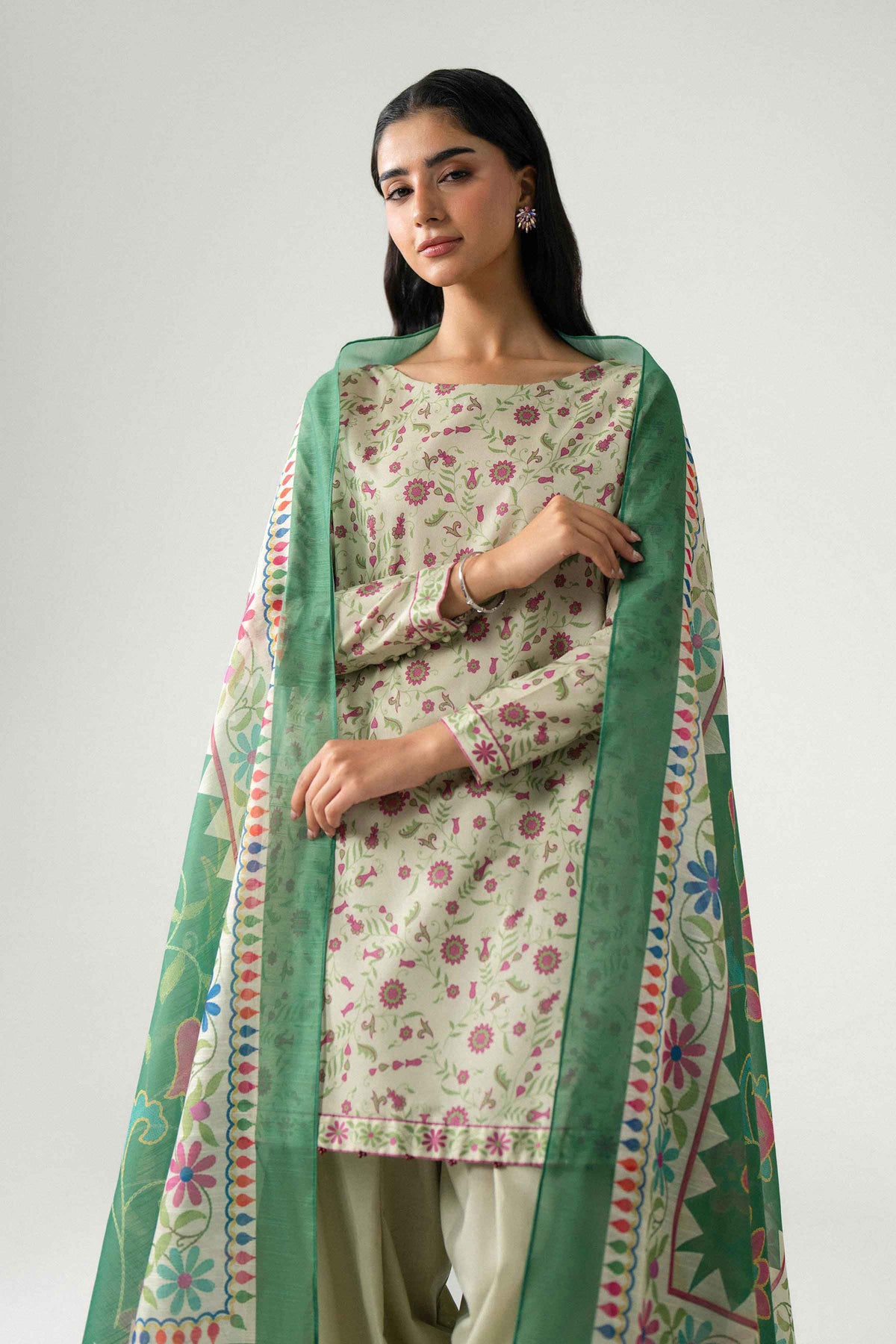 3 Piece - Digital Printed Suit - U3P-NISHA26WV1-60