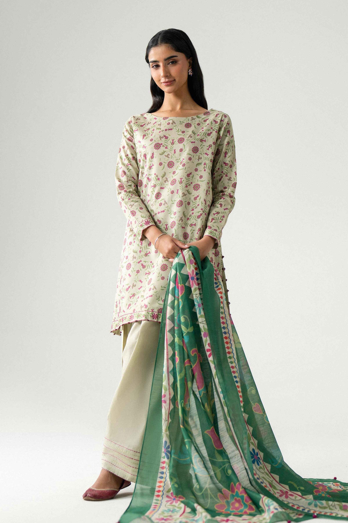 3 Piece - Digital Printed Suit - U3P-NISHA26WV1-60