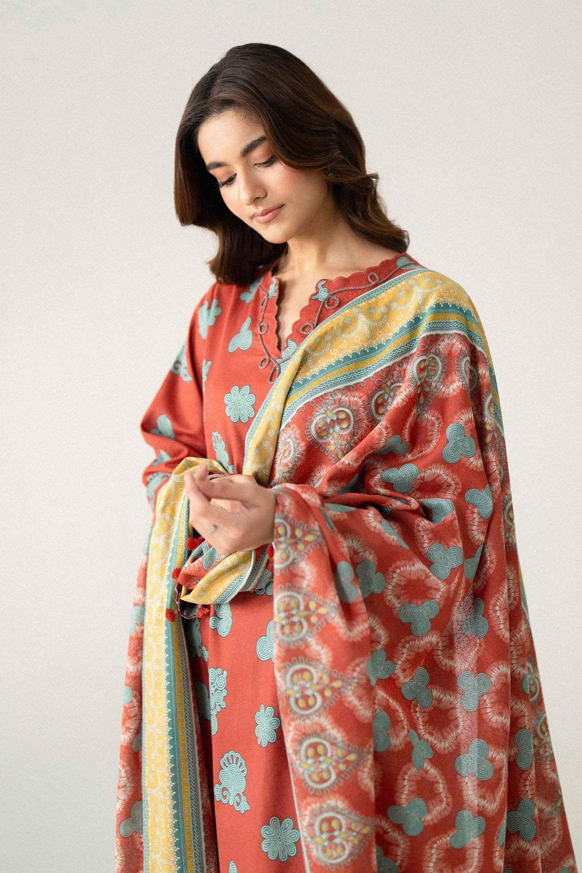 3 Piece - Printed Suit - U3P-NISHA26WV1-67