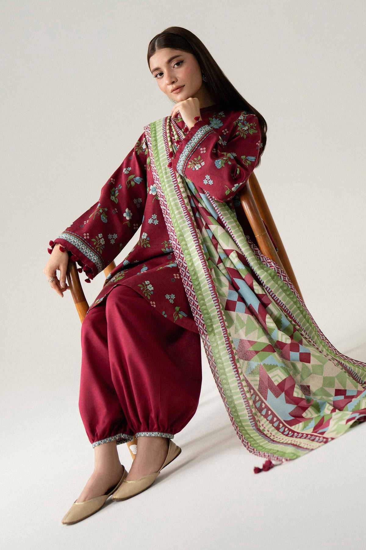 3 Piece - Printed Suit - U3P-NISHA26WV1-68