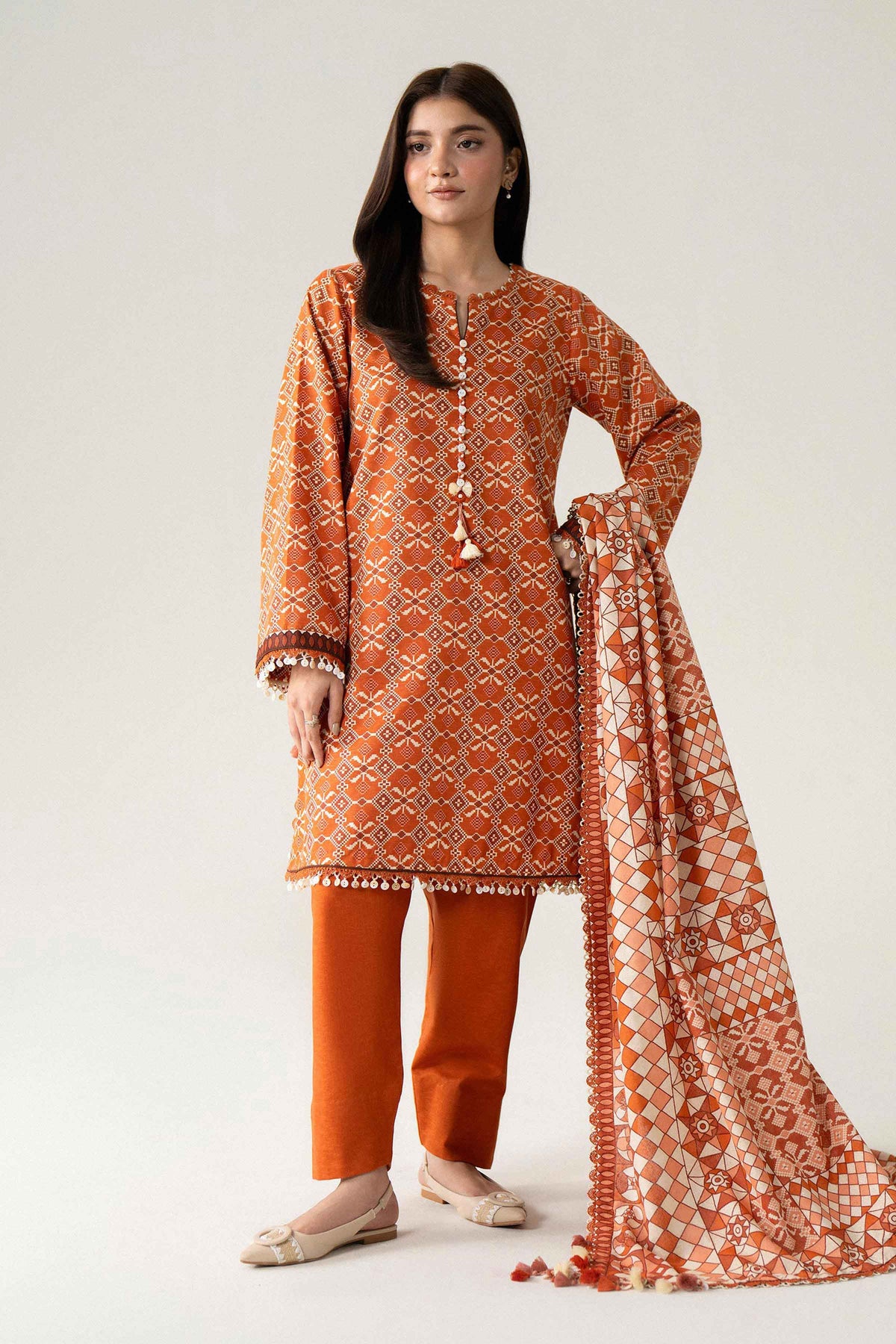3 Piece - Printed Suit - U3P-NISHA26WV1-70