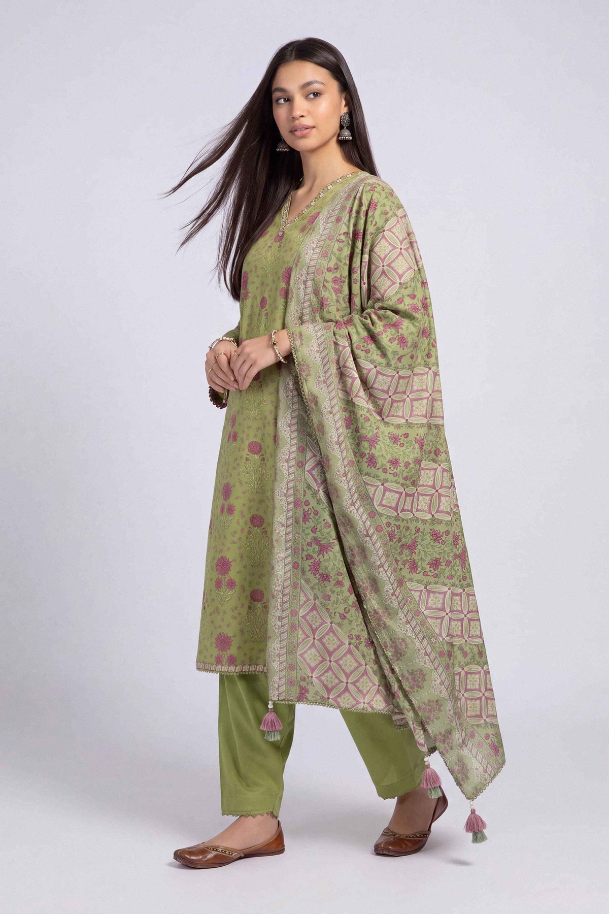 3 Piece - Printed Suit - U3P-NISHA26WV1-71
