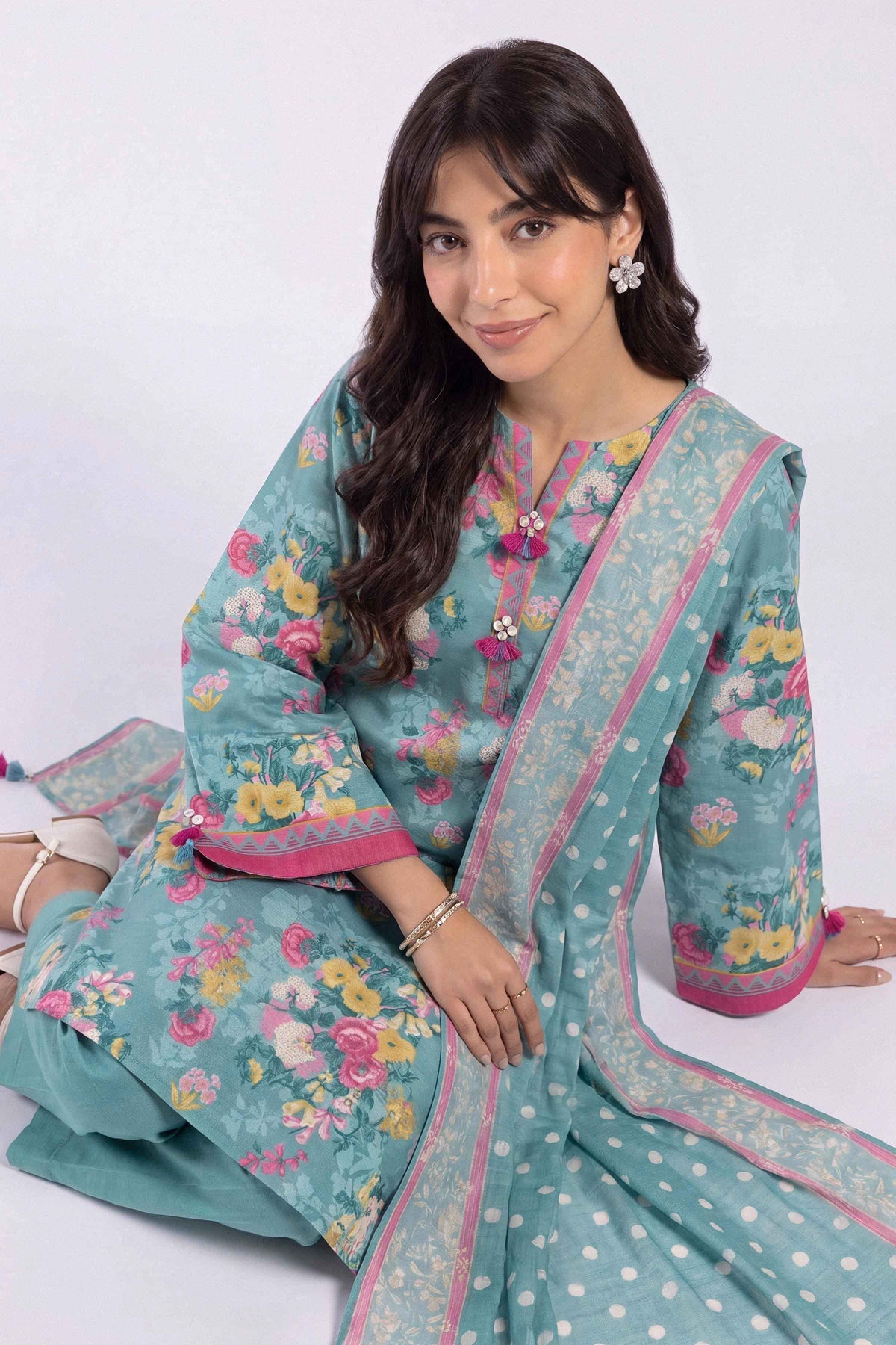 3 Piece - Printed Suit - U3P-NISHA26WV1-89