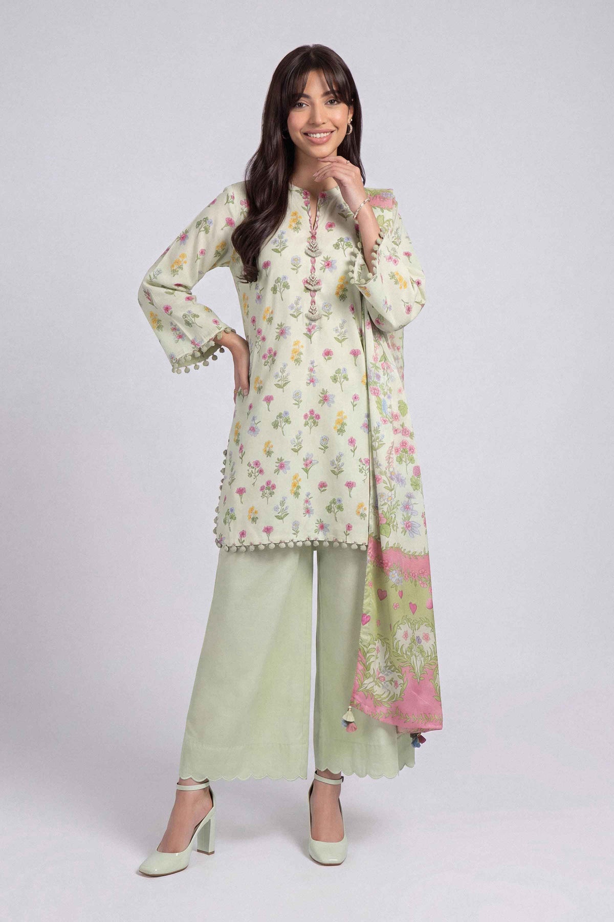 3 Piece - Digital Printed Suit - U3P-NISHA26WV1-9