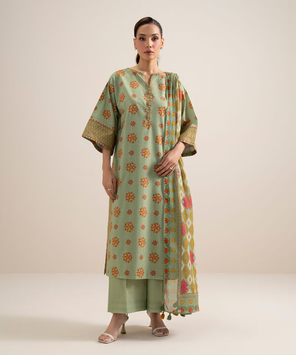 3 Piece - Printed Lawn Suit
