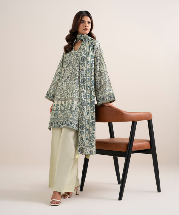 3 Piece - Printed Lawn Suit