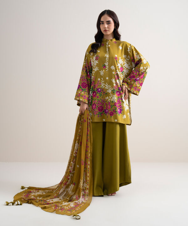 3 Piece - Printed Arabic Lawn Suit