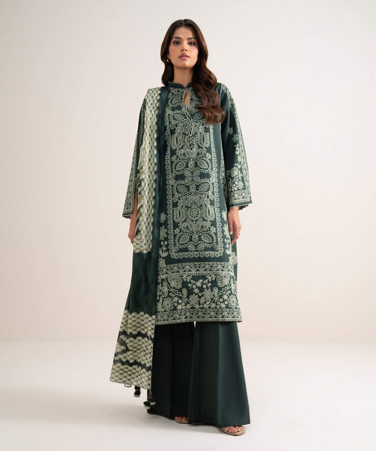 3 Piece - Printed Lawn Suit U3PDYS26V814