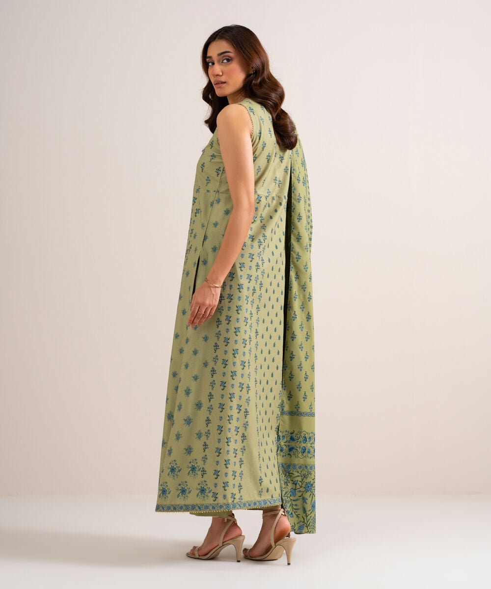 3 Piece - Printed Cotton Viscose Suit U3PDYS26V820