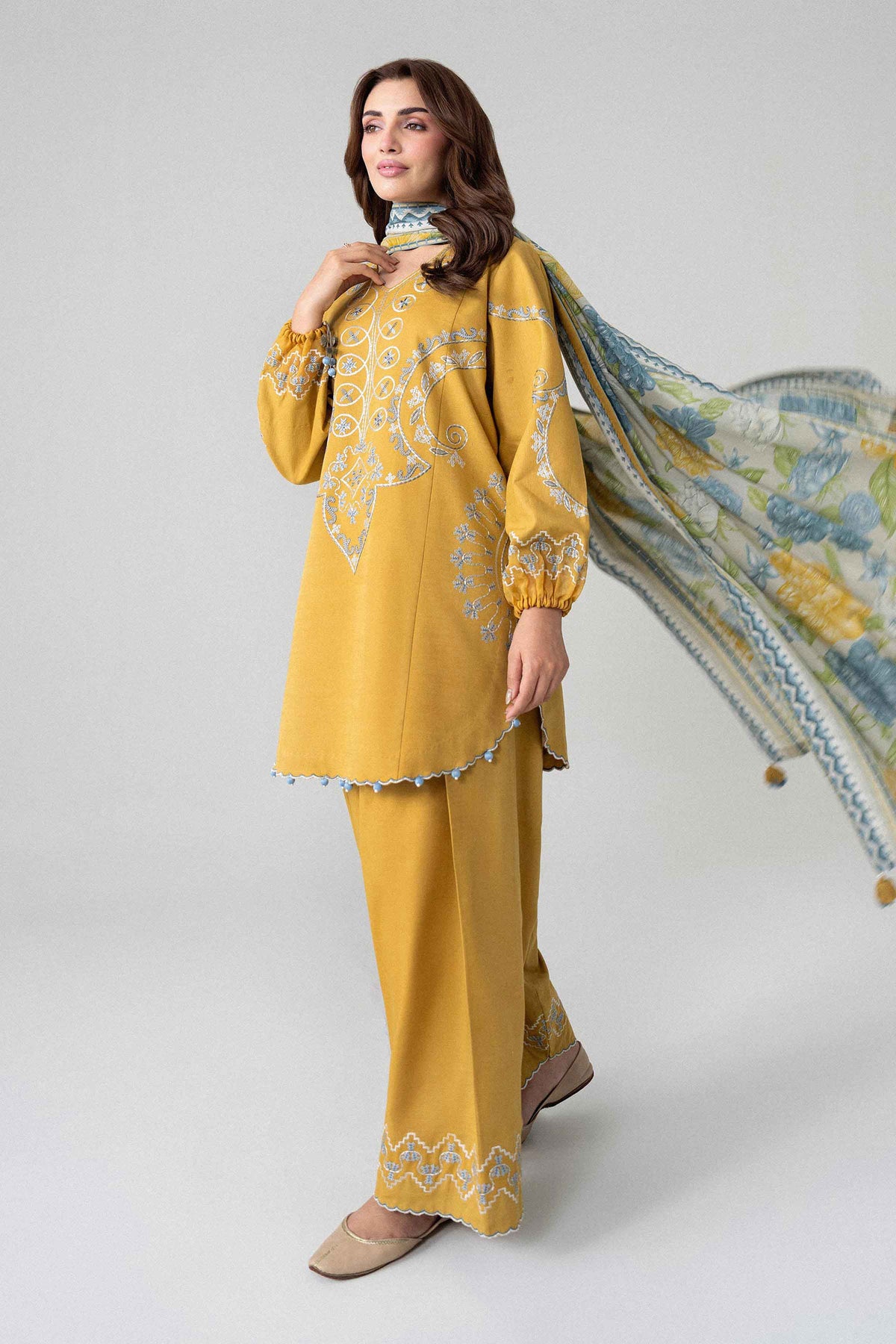 3 Piece - Printed Embroidered Suit - U3PE-NISHA26WV1-106