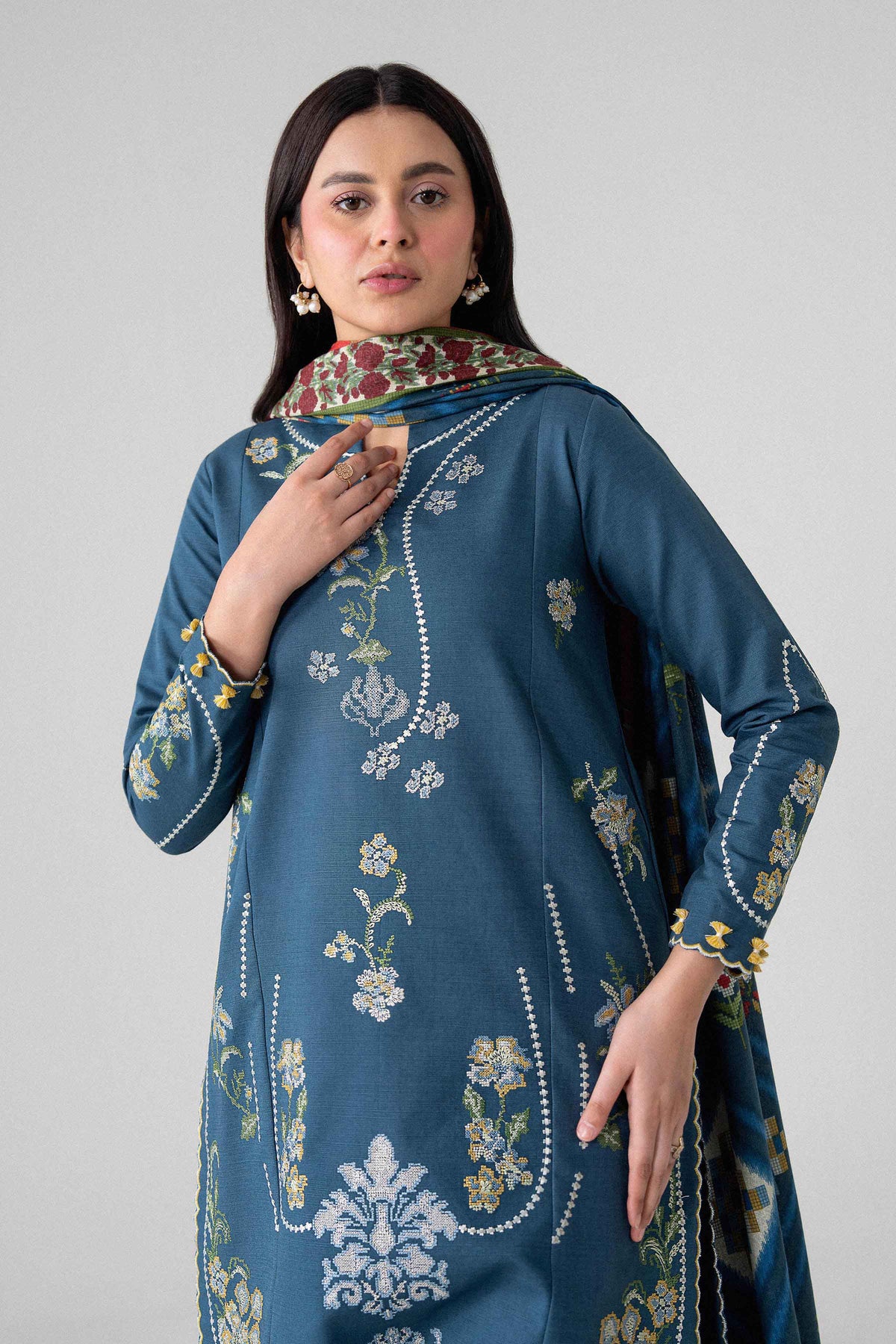 3 Piece - Printed Embroidered Suit - U3PE-NISHA26WV1-108