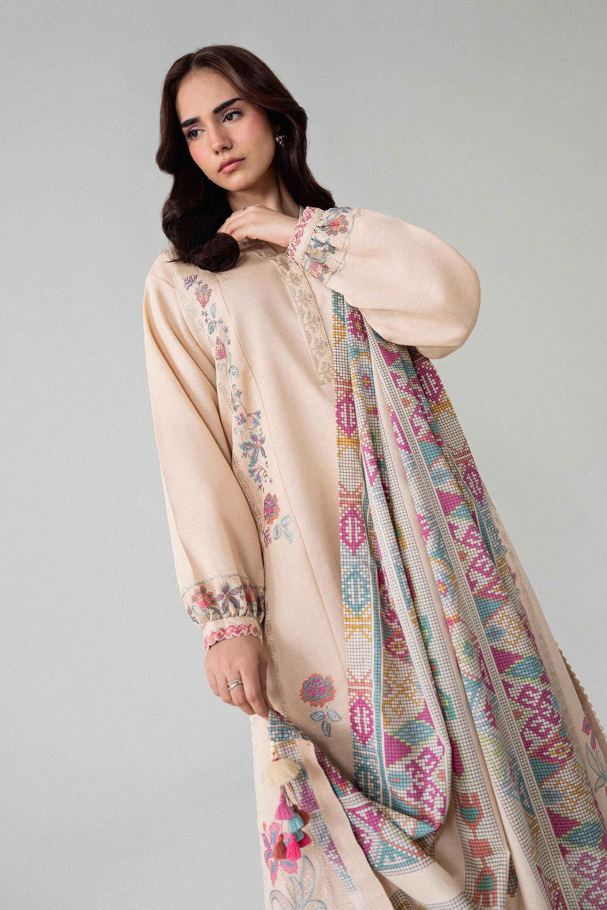 3 Piece - Printed Embroidered Suit - U3PE-NISHA26WV1-115