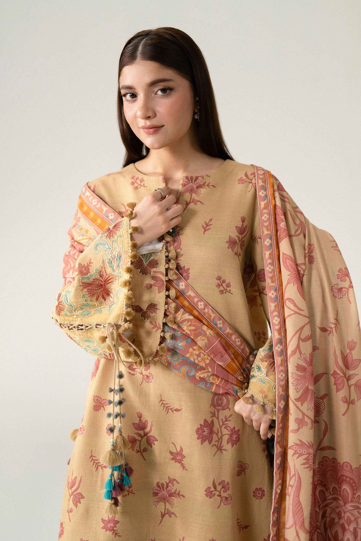 3 Piece - Printed Embroidered Suit - U3PE-NISHA26WV1-129