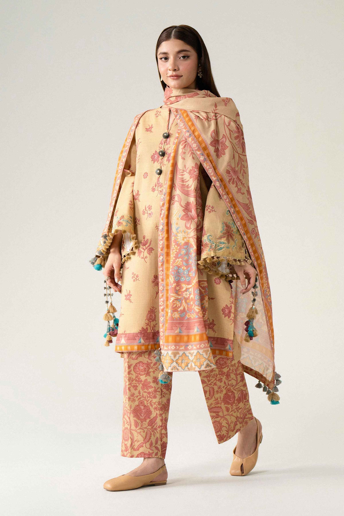 3 Piece - Printed Embroidered Suit - U3PE-NISHA26WV1-129
