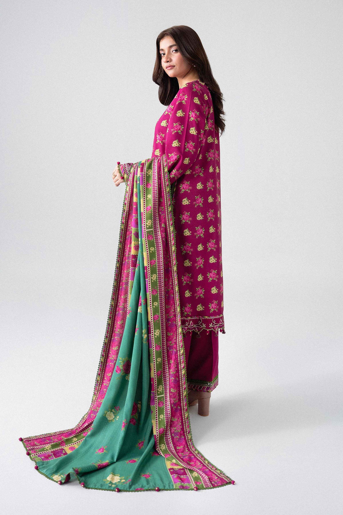 3 Piece - Printed Embroidered Suit - U3PE-NISHA26WV1-13