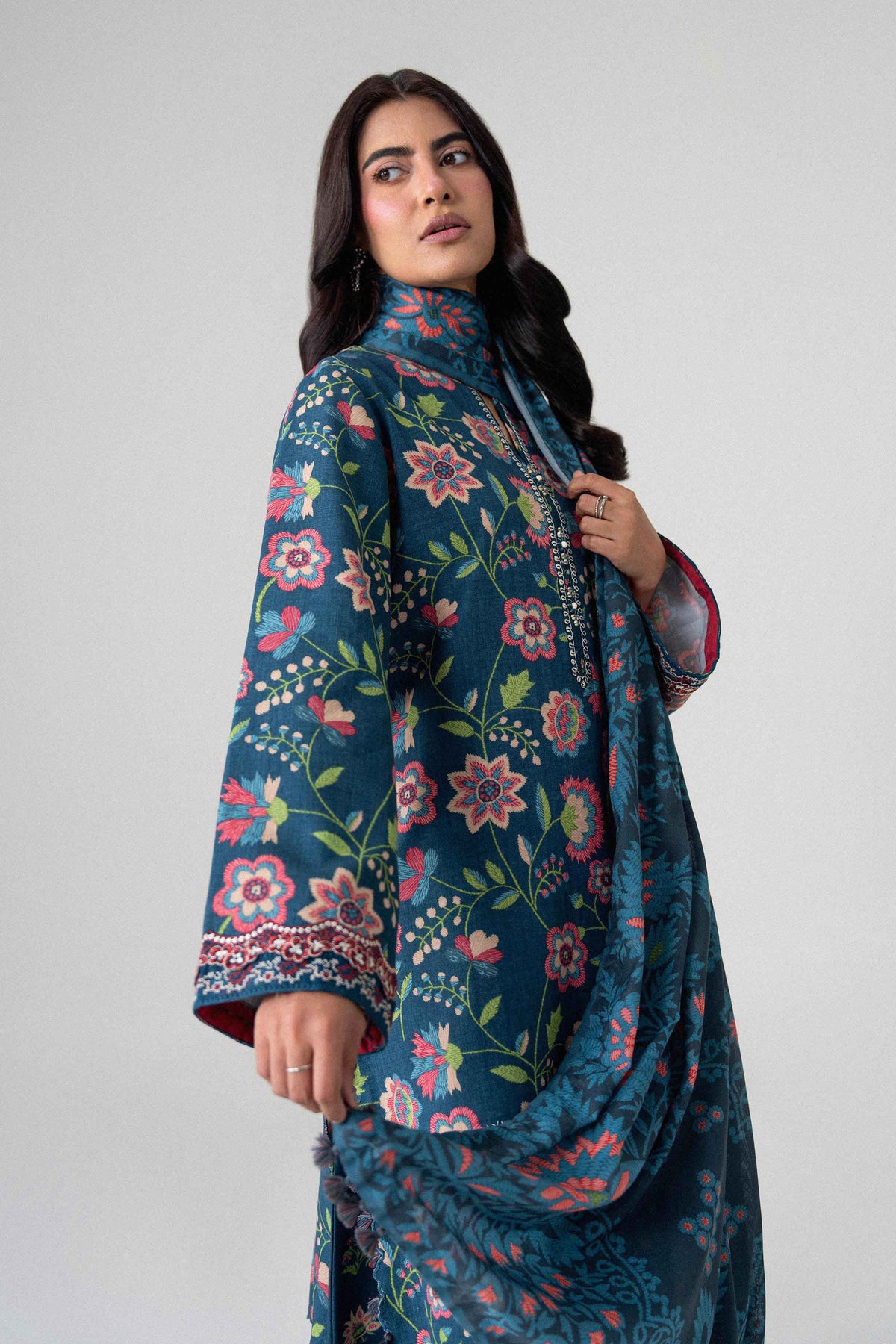 3 Piece - Printed Embroidered Suit - U3PE-NISHA26WV1-133