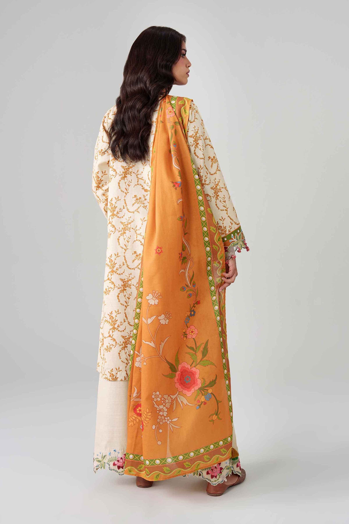 3 Piece - Digital Printed Embroidered Suit - U3PE-NISHA26WV1-136