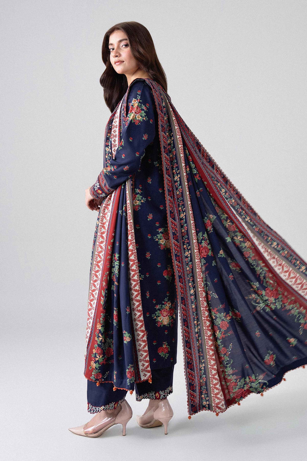 3 Piece - Printed Embroidered Suit - U3PE-NISHA26WV1-14
