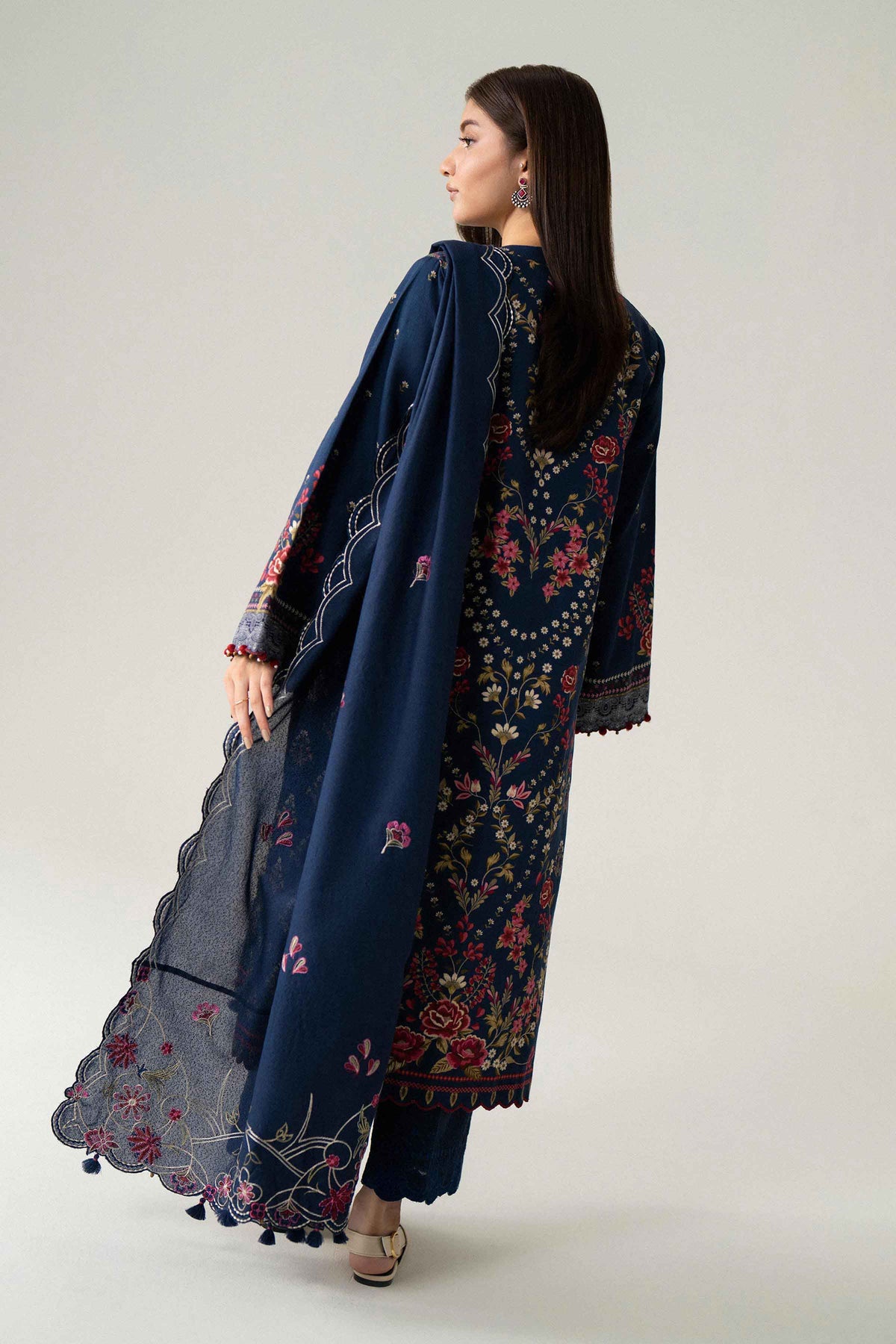3 Piece - Digital Printed Embroidered Suit - U3PE-NISHA26WV1-151