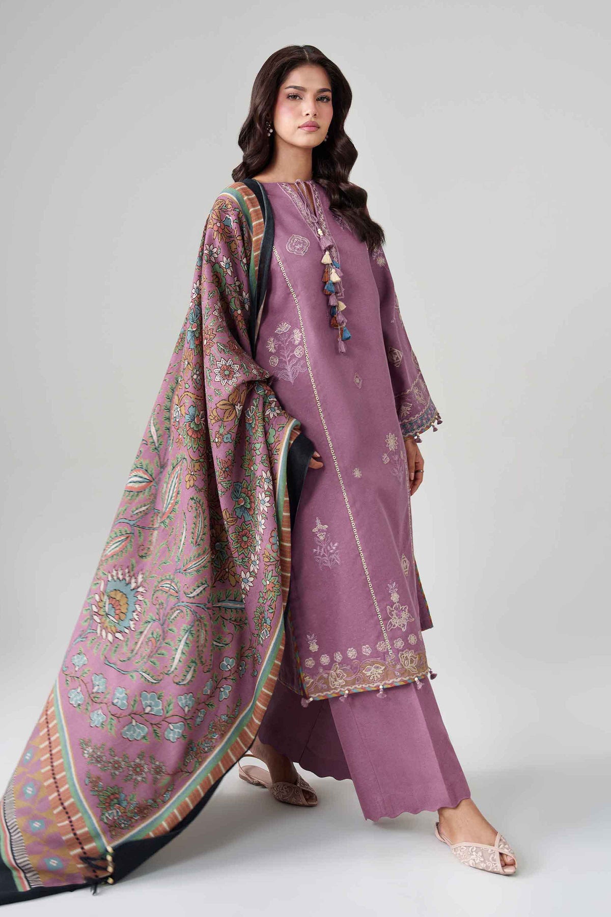 3 Piece - Printed Embroidered Suit - U3PE-NISHA26WV1-197