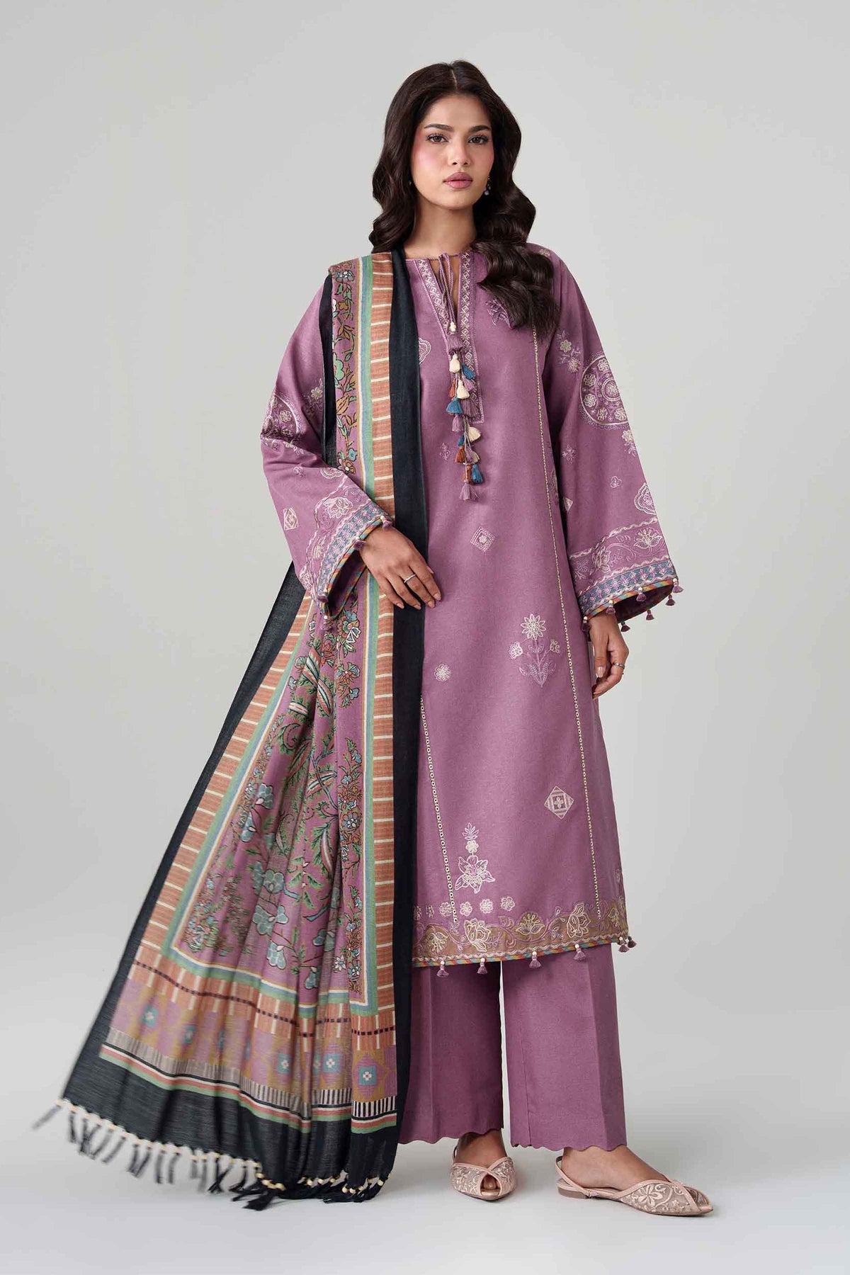 3 Piece - Printed Embroidered Suit - U3PE-NISHA26WV1-197